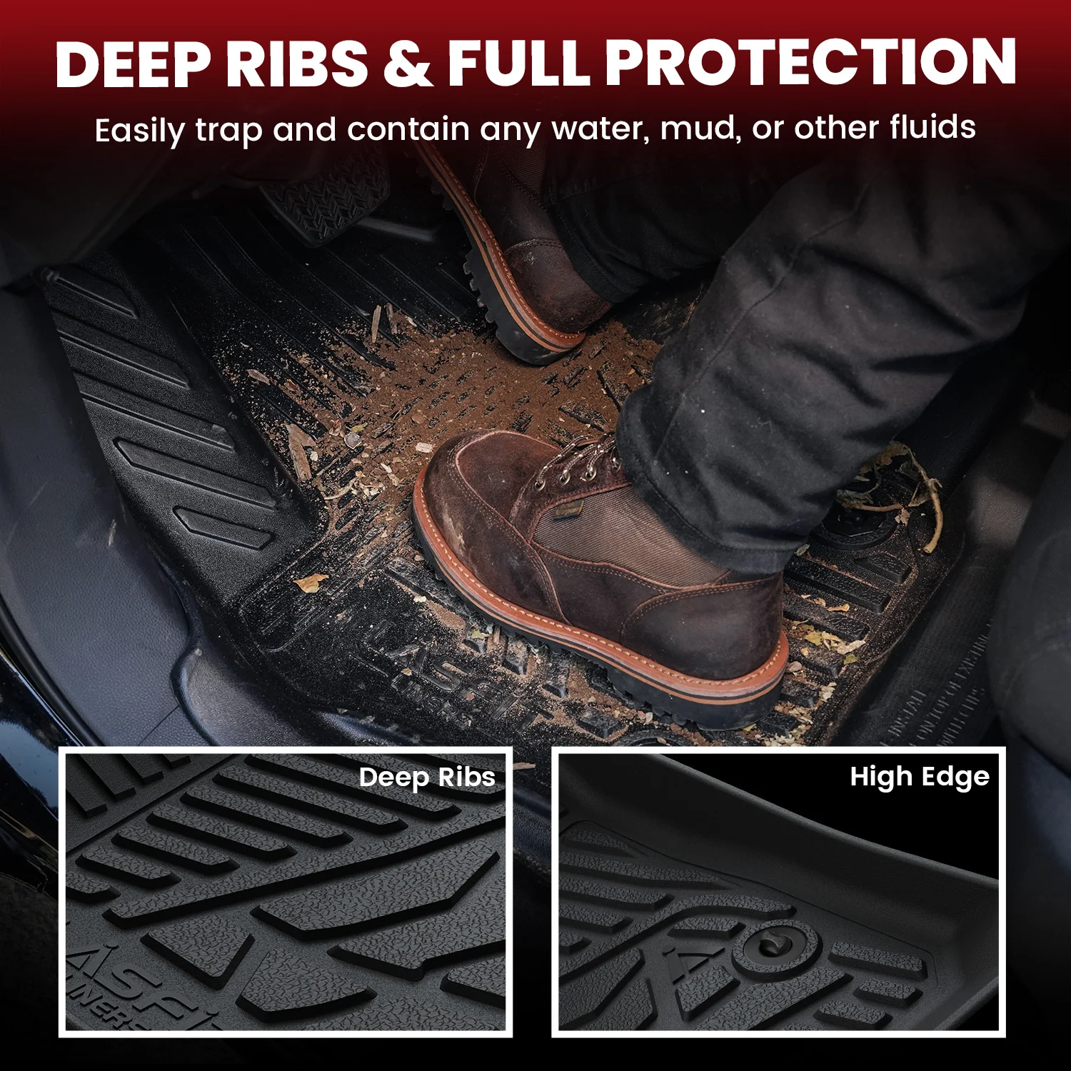 Fit for 2000-2006 GMC Yukon XL 1st & 2nd Row Floor Mats, Fit 2nd Row Bench Seat Only - Image 9