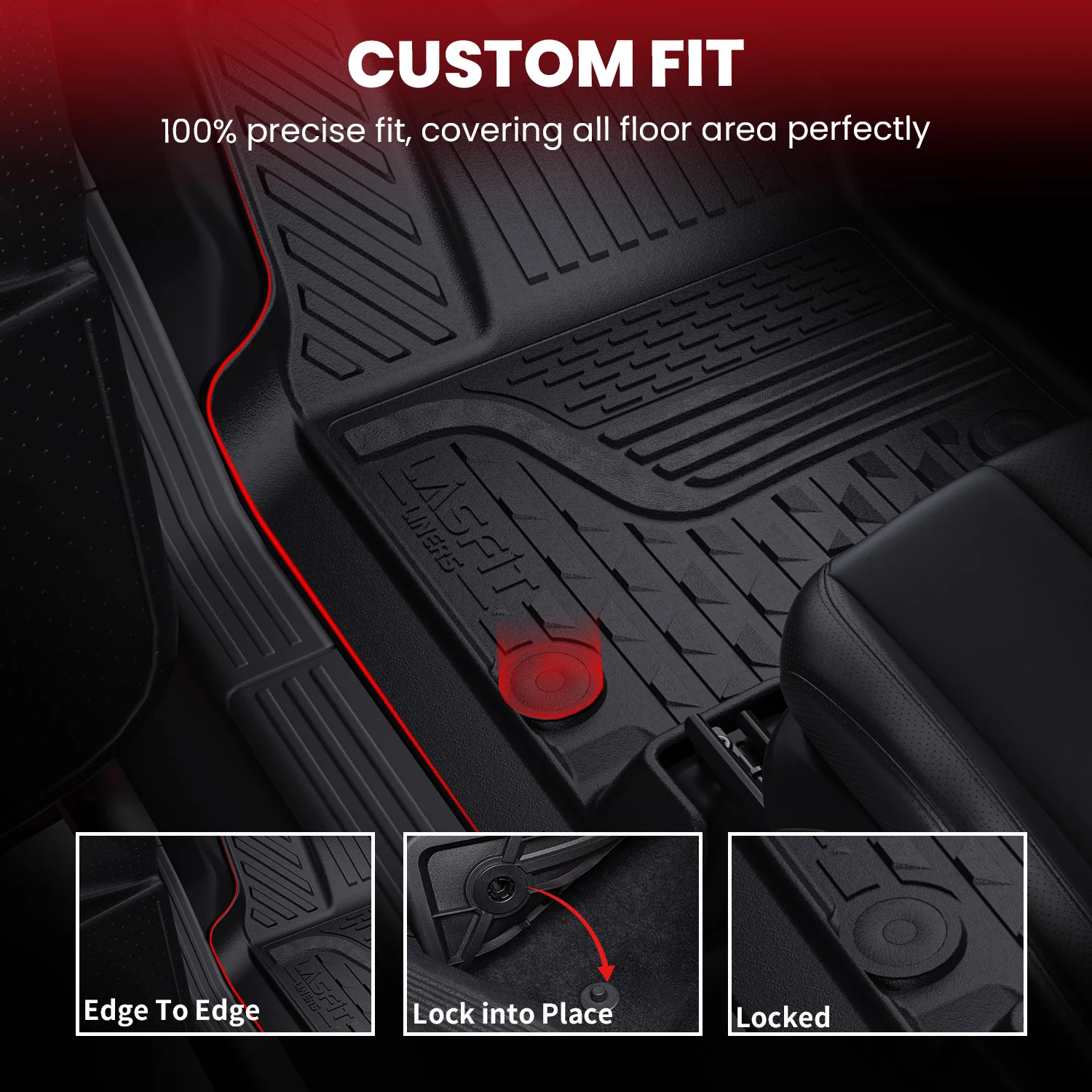 Fit for 2002-2008 RAM 1500 Quad Cab Floor Mats, Fit Carpet Flooring, Not Fit have 4X4 Shifter - Image 11