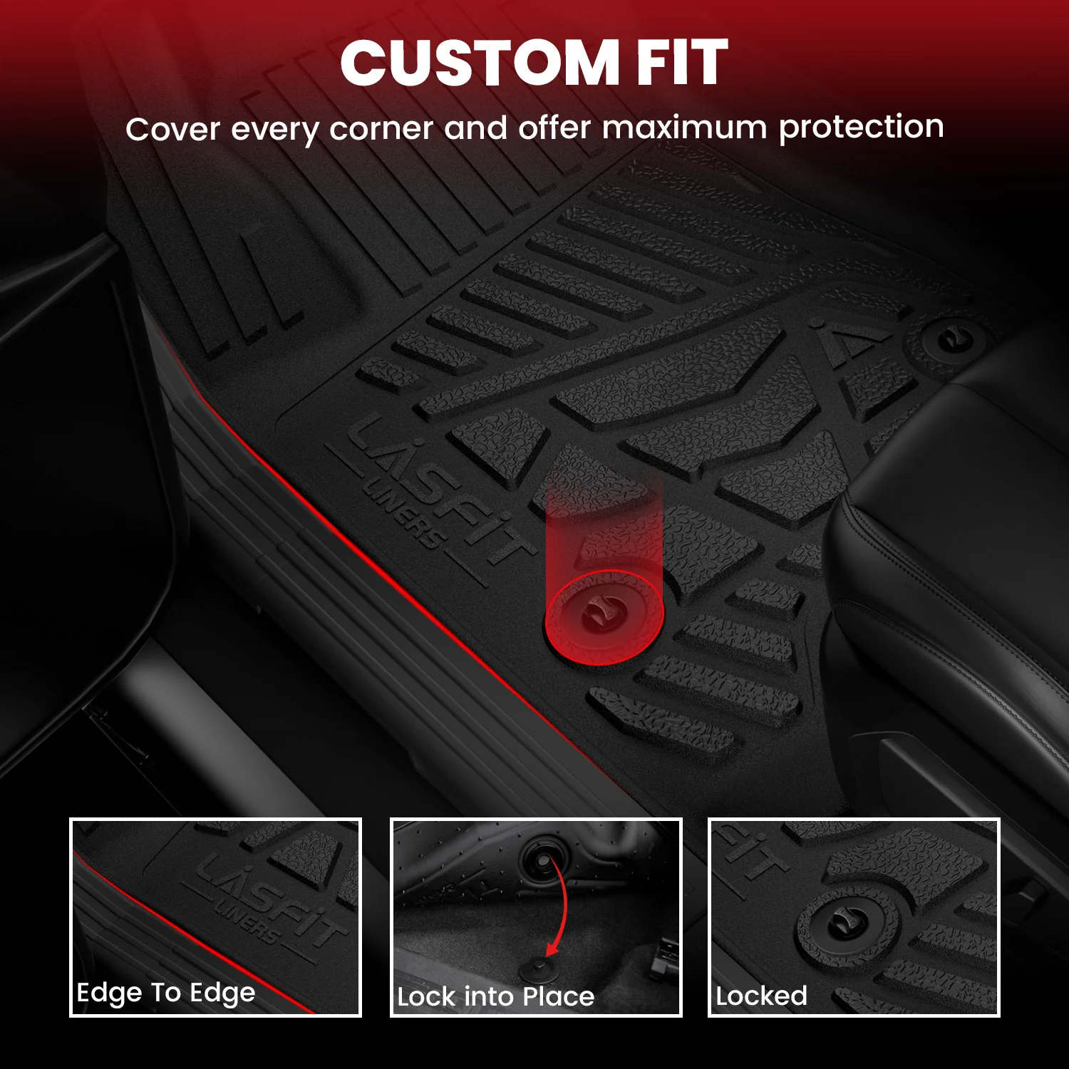 Fit for 2011-2014 Ford F-150 Floor Mats, Fit SuperCrew Cab & Carpet Floor Only - Image 14