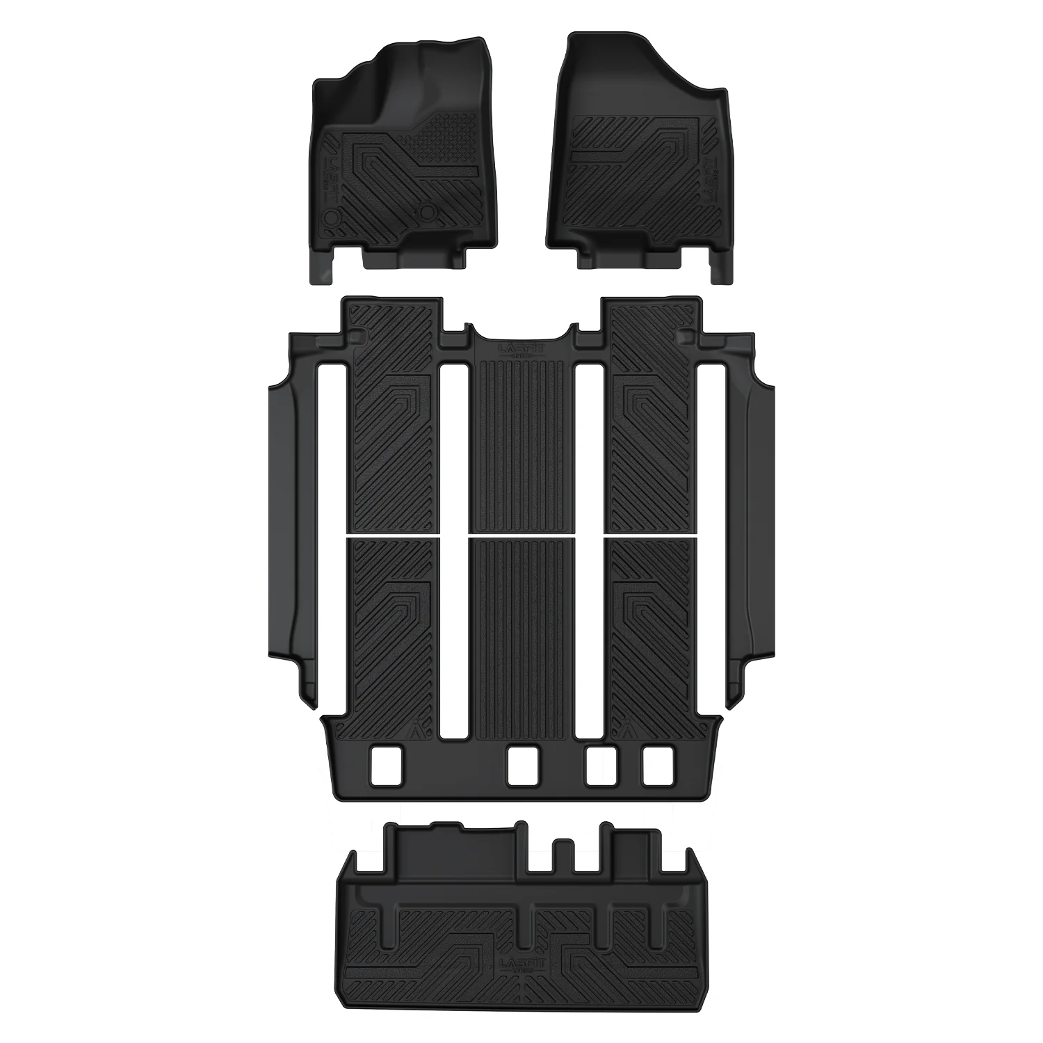 Fit for 2013-2020 Toyota Sienna 7-seater Floor Mats & Cargo Mat, Fit Fixed center console Only, Not Fit Power Folding 3rd Row or Sliding center Console