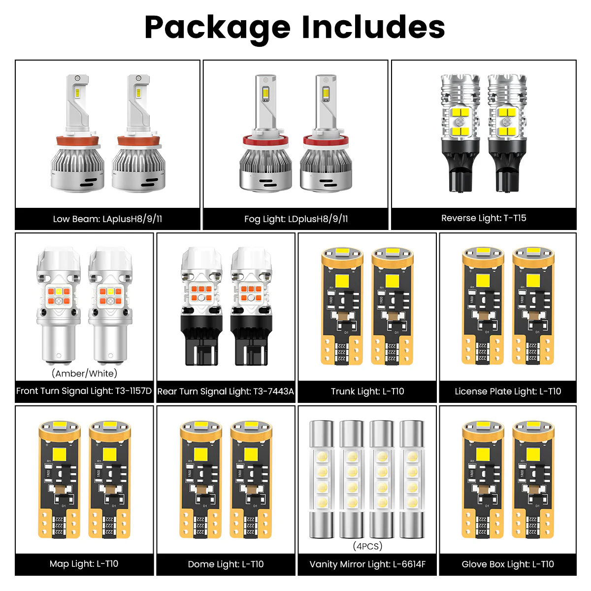 Fit for 2013-2015 Honda Pilot LED Bulbs Upgrade | Tested and Verified - Image 9