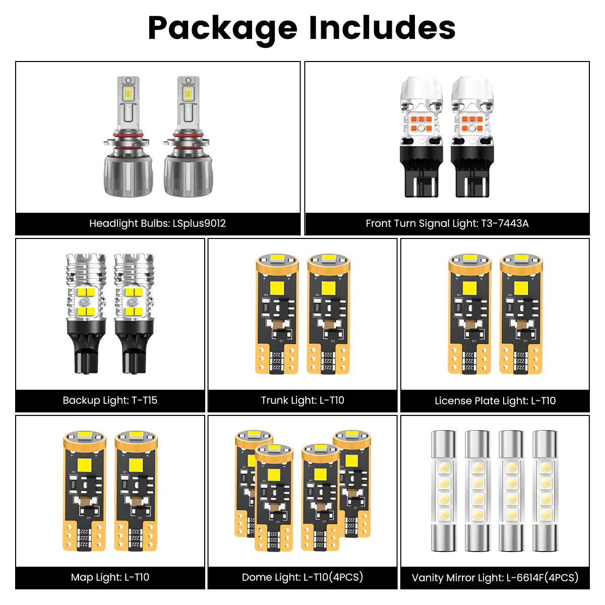 Fit for 2013-2016 GMC Acadia The Brightest LED Bulbs Upgrade | Tested and Verified - Image 5