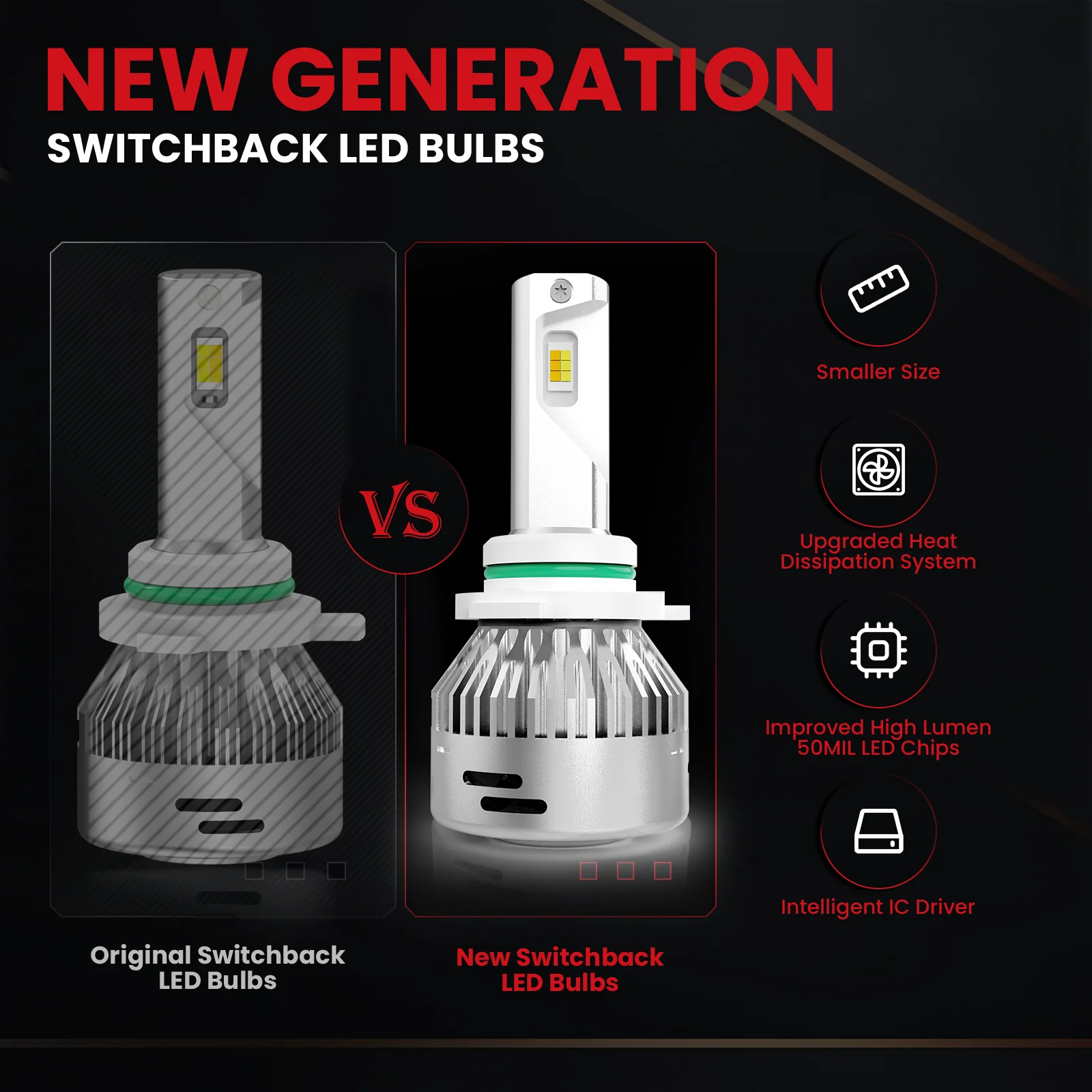 Switchback 60W 9006 HB4 LD Plus Series | 6,000LM 6000K/3000K LED Bulbs - Image 12
