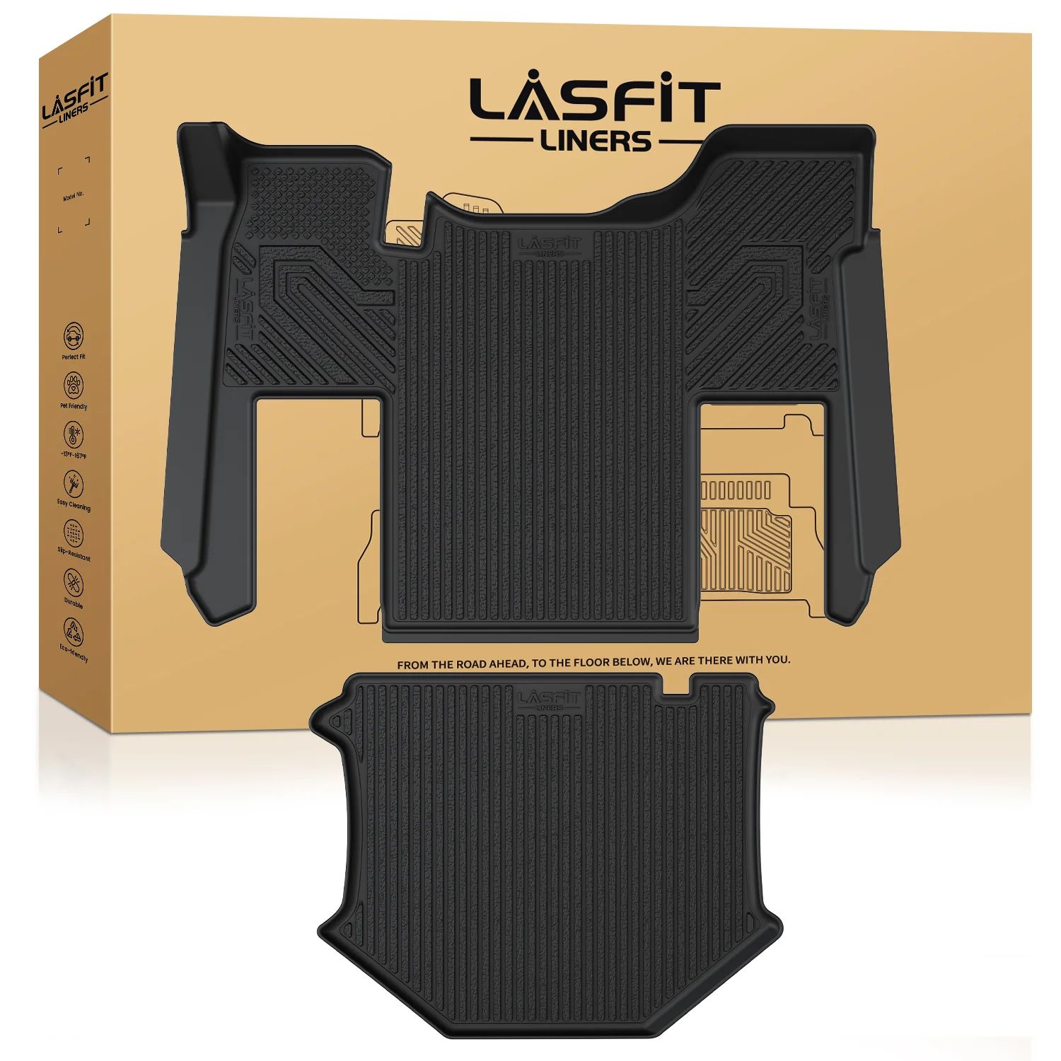 Fit for 2013-2026 Kenworth T680 Floor Mats, Fit Without shifter Only - Image 9