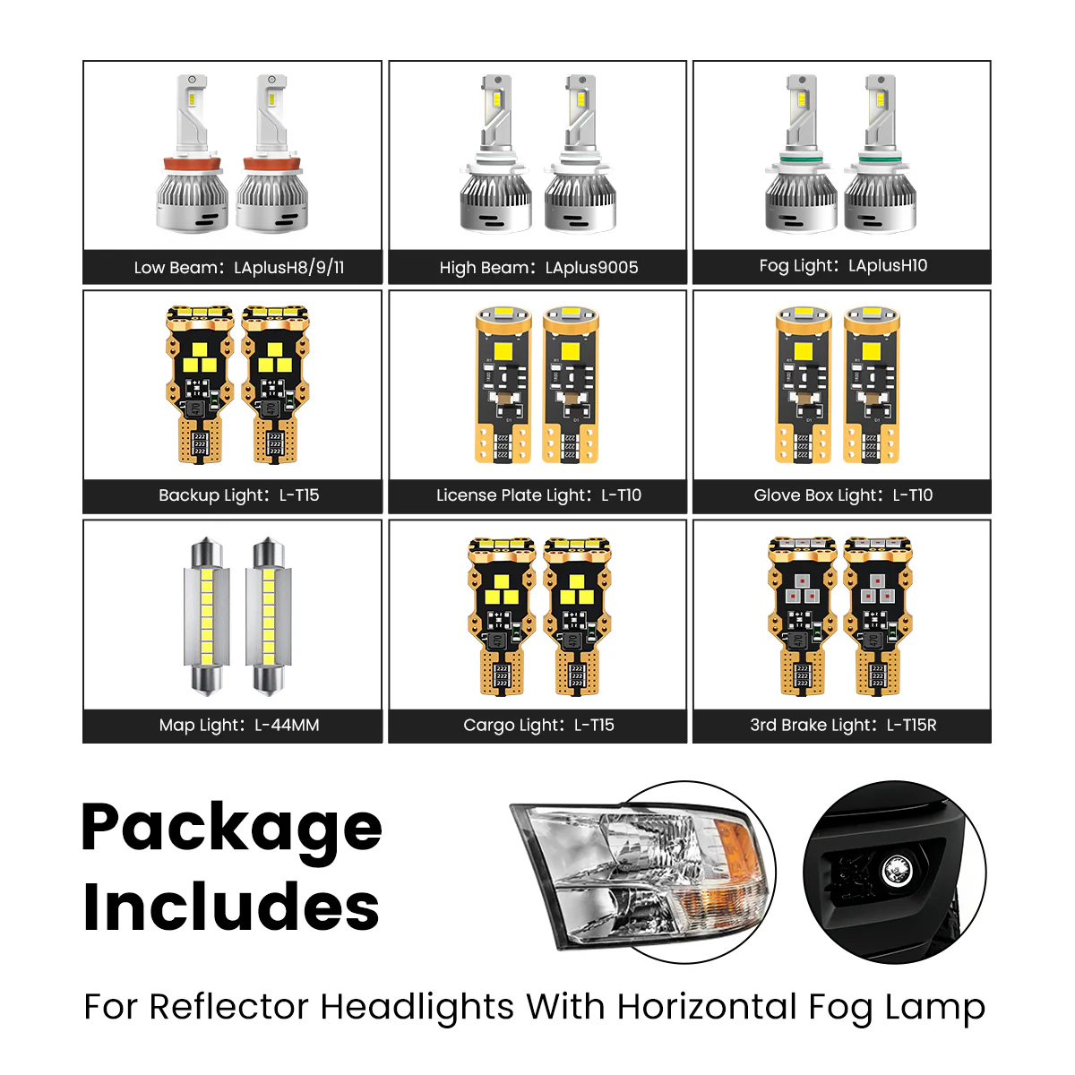 Fit for 2016-2018 Ram 1500 LED Bulbs Upgrade | Tested and Verified - Image 8
