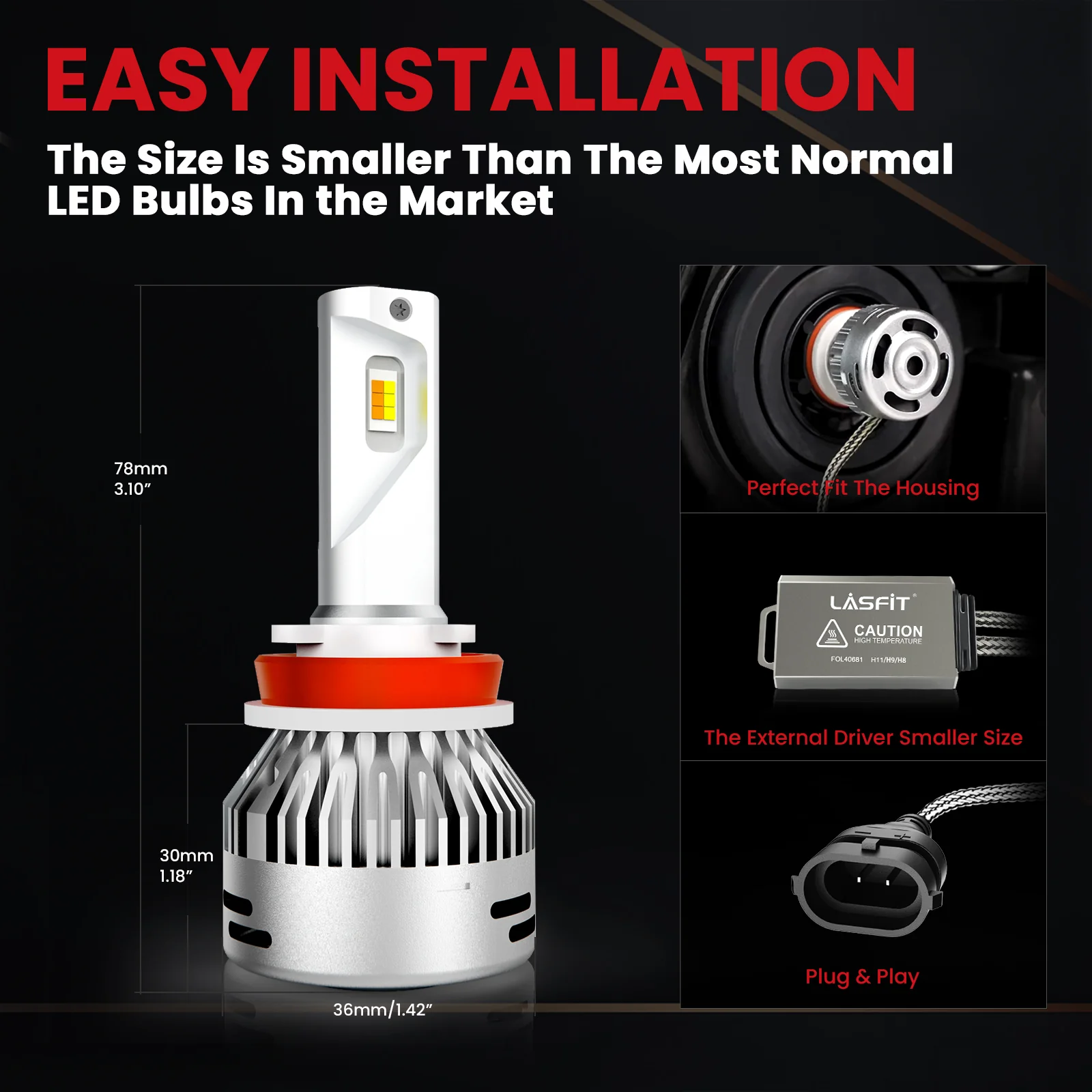 Fit for 2016-2021 Honda Civic Sedan Coupe Hatchback The Brightest LED Bulbs Upgrade | Tested and Verified - Image 26
