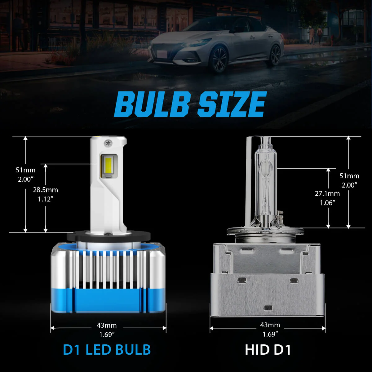100W D1S D1R D3S D3R LS Plus Series | 11,000LM 6000K LED Bulbs Not Plug and Play - Image 4