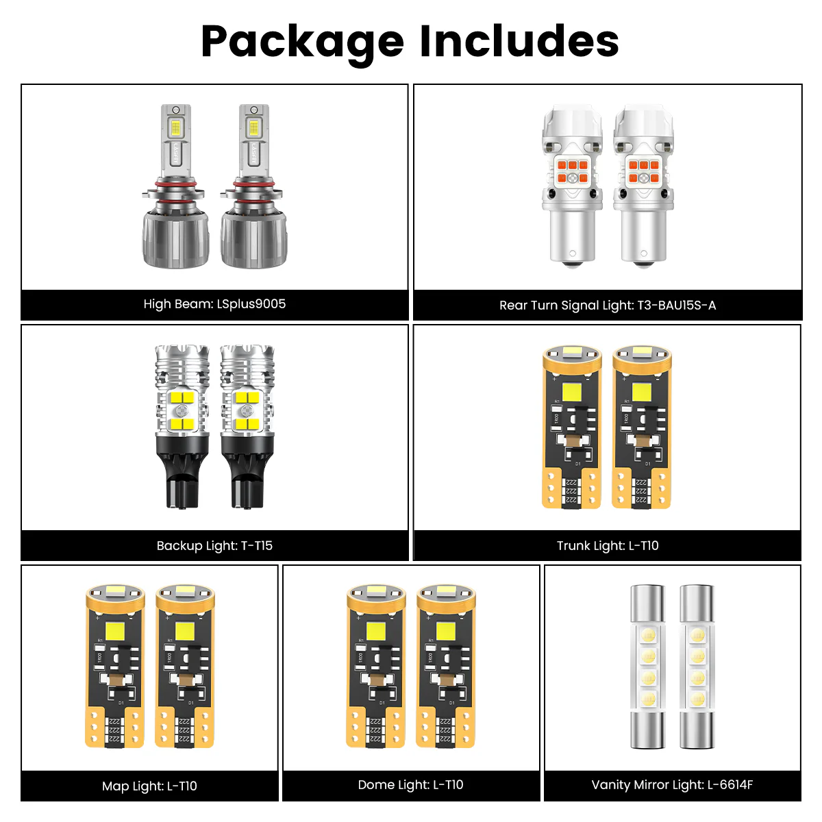 Fit for 2018-2022 Honda Accord LED Bulbs 9005 Exterior Interior Bulbs - Image 2