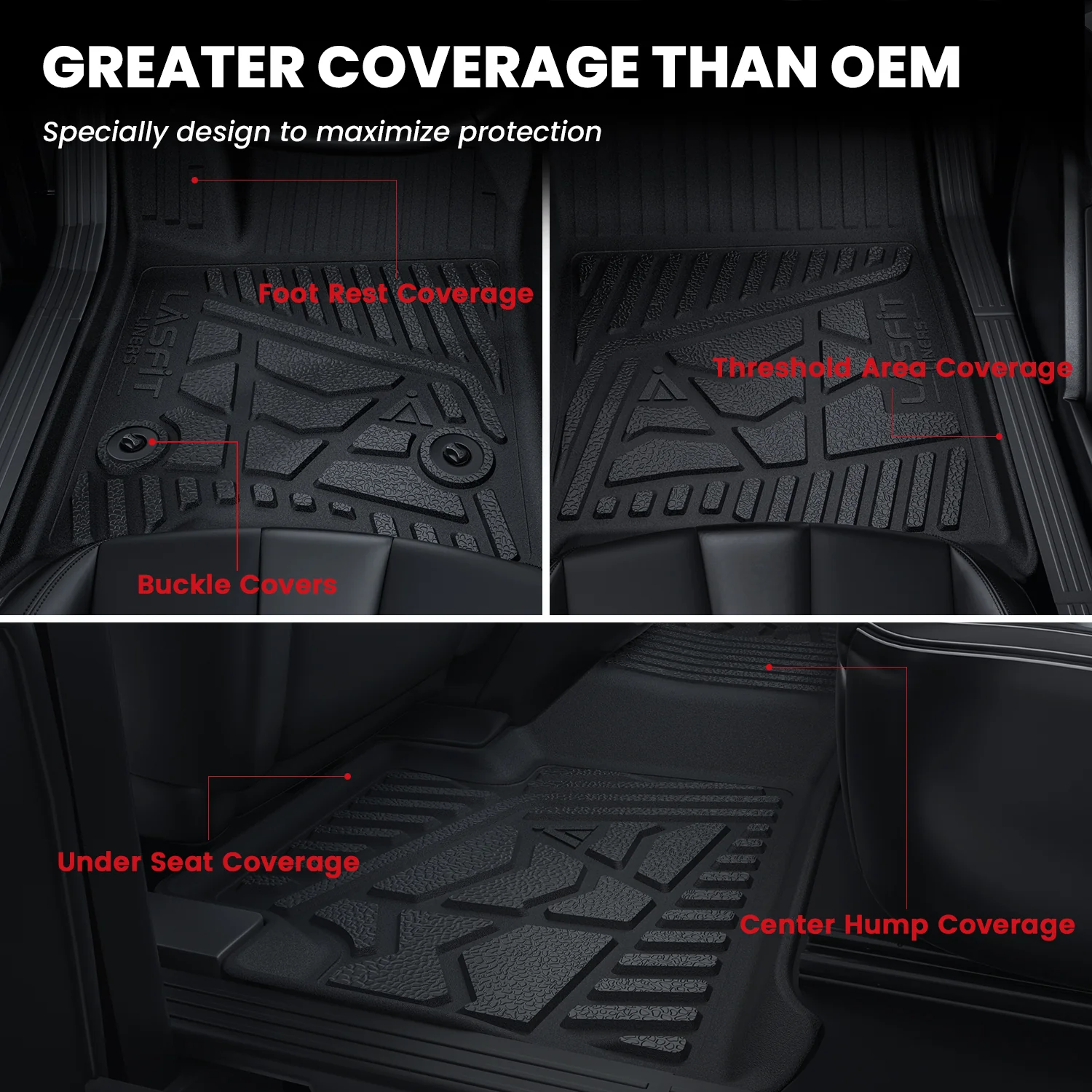 Fit for 2019-2026 GMC Sierra & Sierra Denali 1500 Floor Mats, Fit Carpet Floor Only, Not Fit 2019 Sierra LD - Image 24