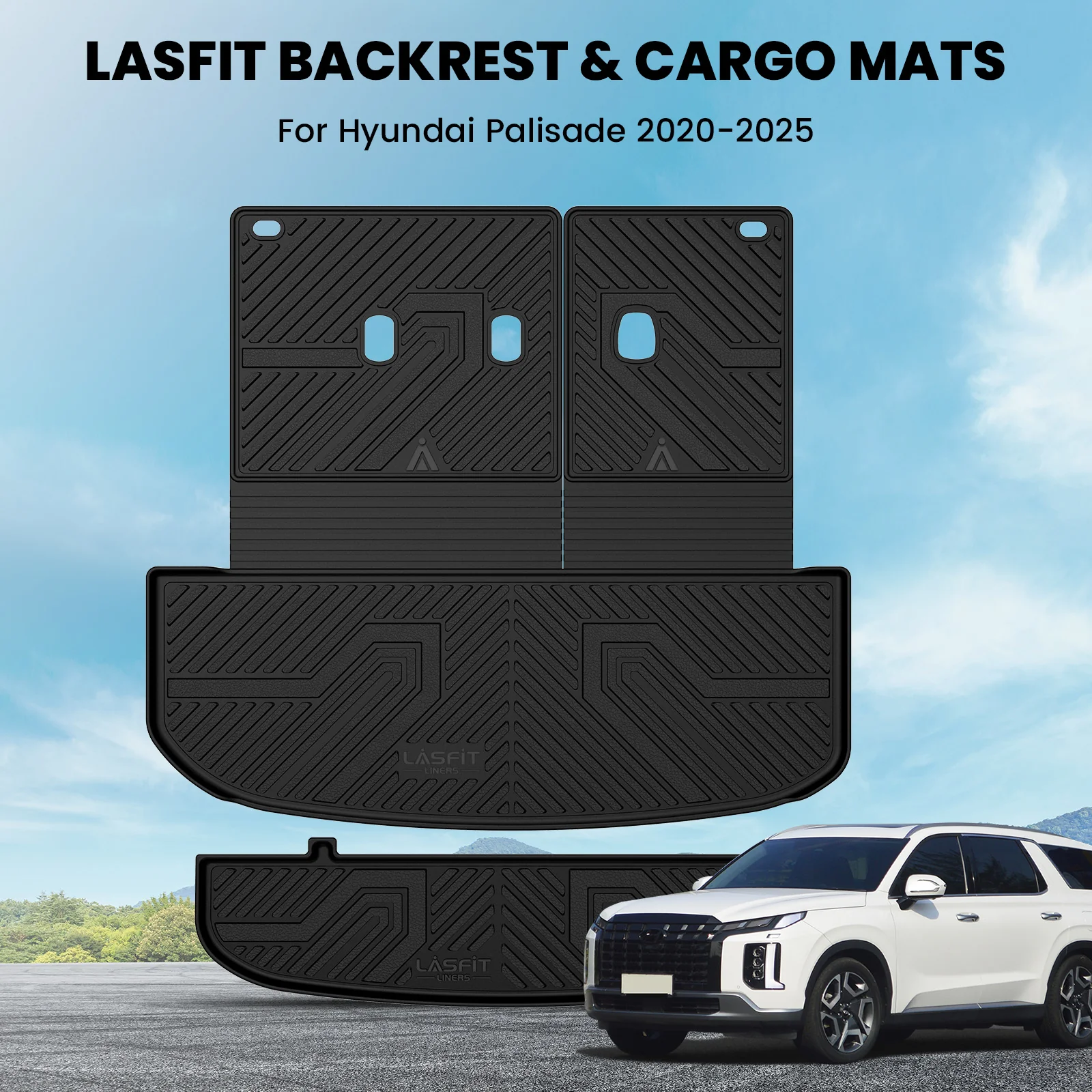Fit for 2020-2025 Hyundai Palisade Custom Floor Mats or Seatback & Cargo Mat - Image 15