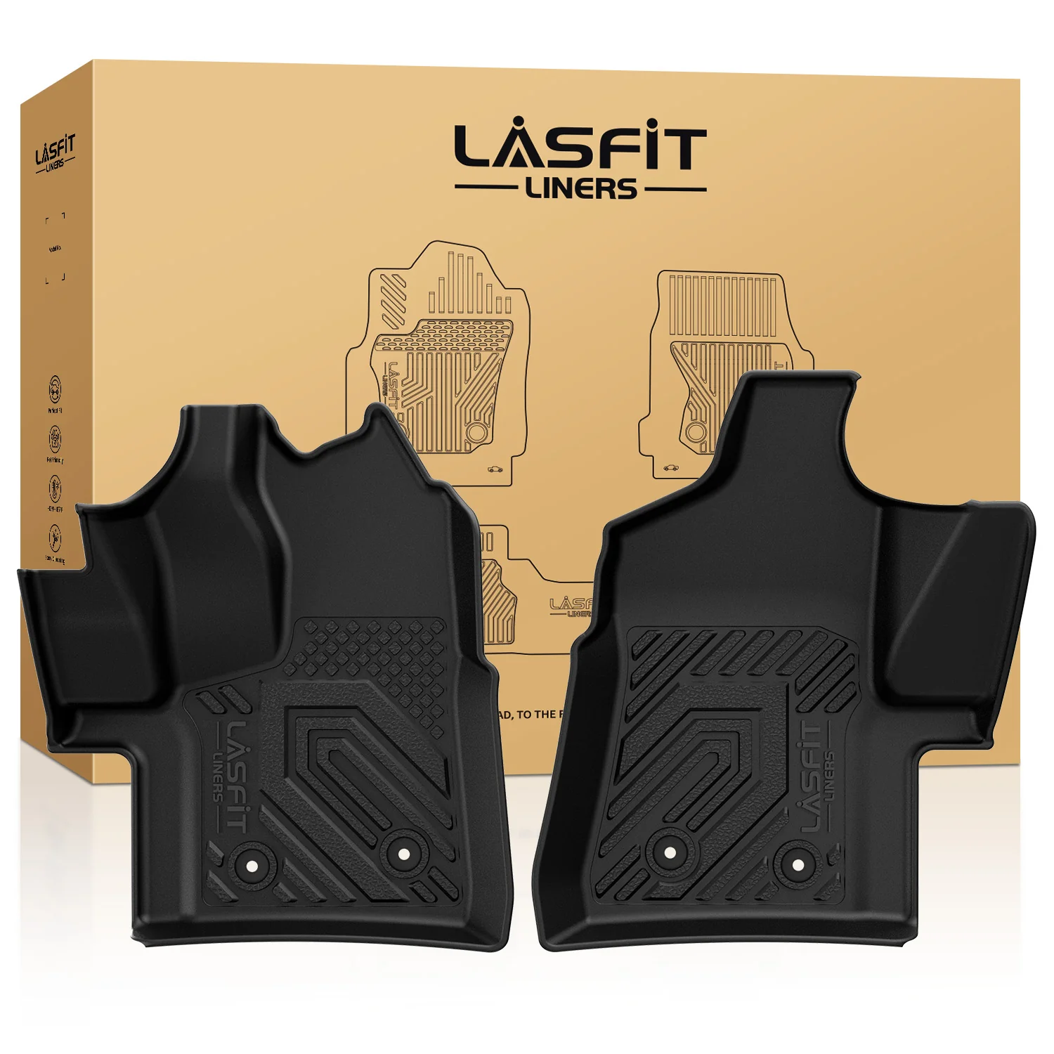 Fit for 2020-2026 Ford Transit Floor Mats 1st Row, Fit Vinyl Floor Only, Don't Fit Transit Connect - Image 8