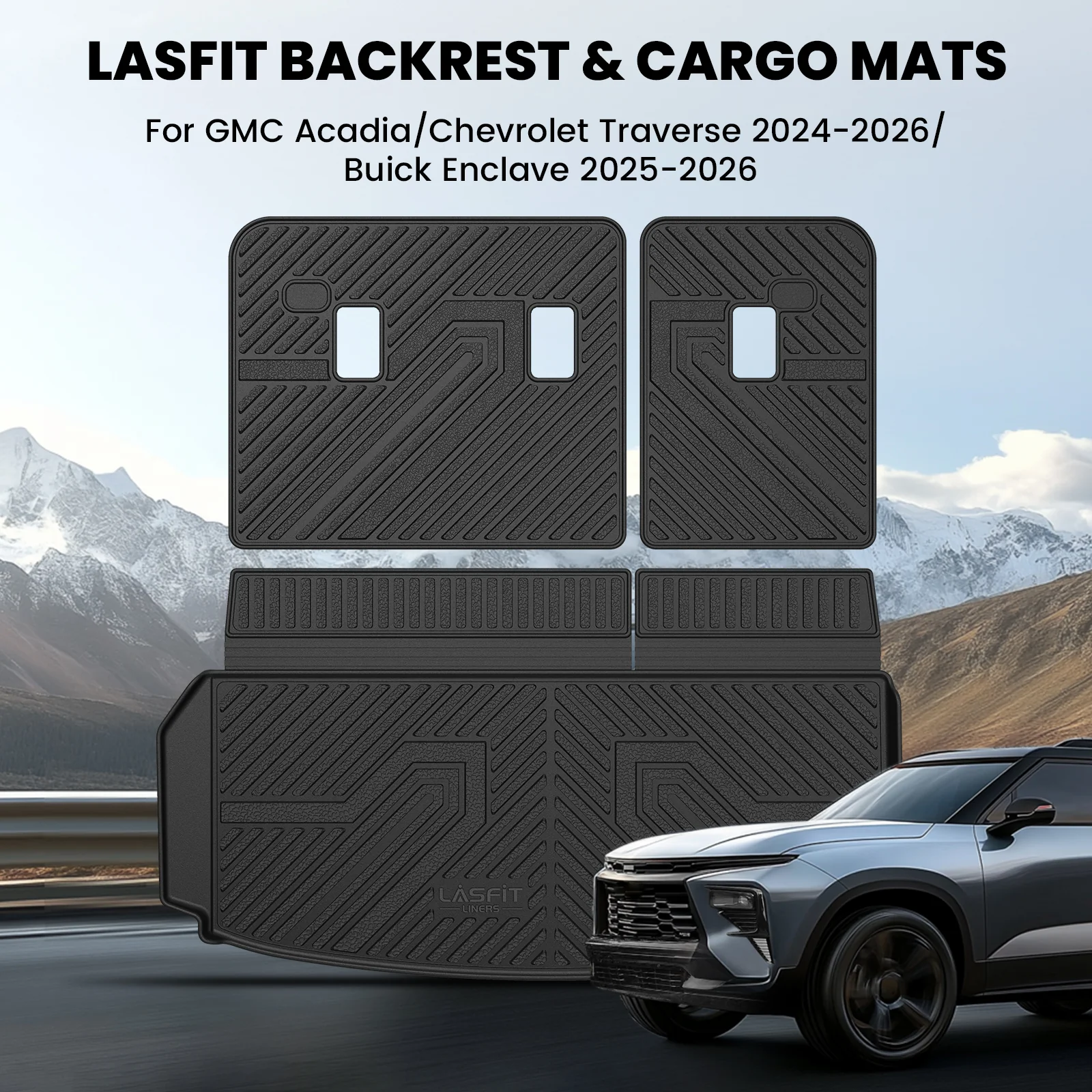 Fit for 2024-2026 GMC Acadia Floor Mats or Seatback & Cargo Mat - Image 13