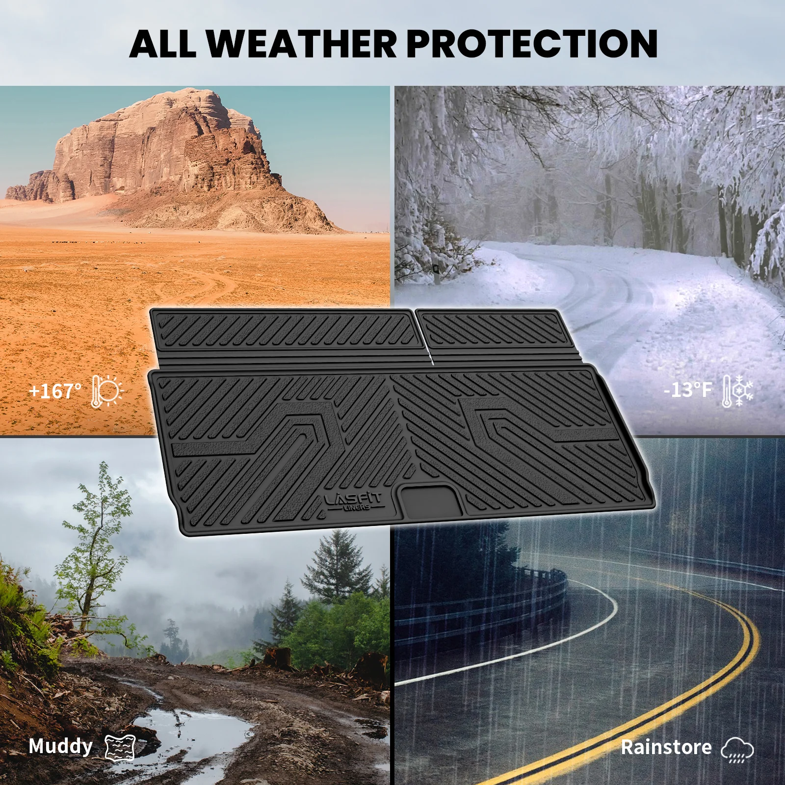 Fit for 2025-2026 Lincoln Navigator L / Navigator Standard Cargo & Seatback Mats - Image 16