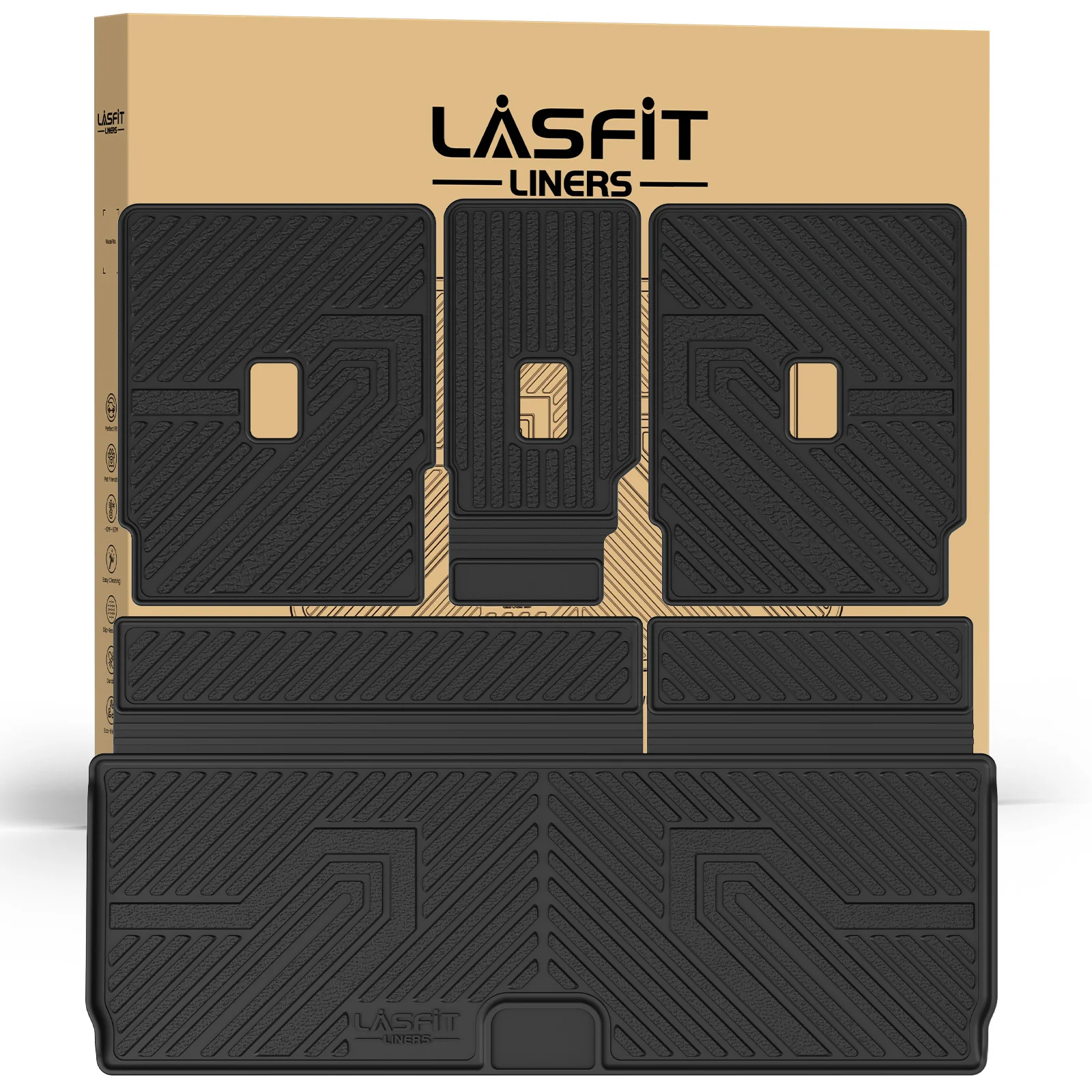 Fit for 2025-2026 Lincoln Navigator L / Navigator Standard Cargo & Seatback Mats - Image 17