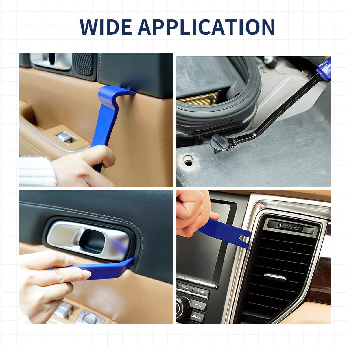 Auto Trim Removal Tool Kit For Door Panels Audio Dashboard Fastener 19pcs tools - Image 4