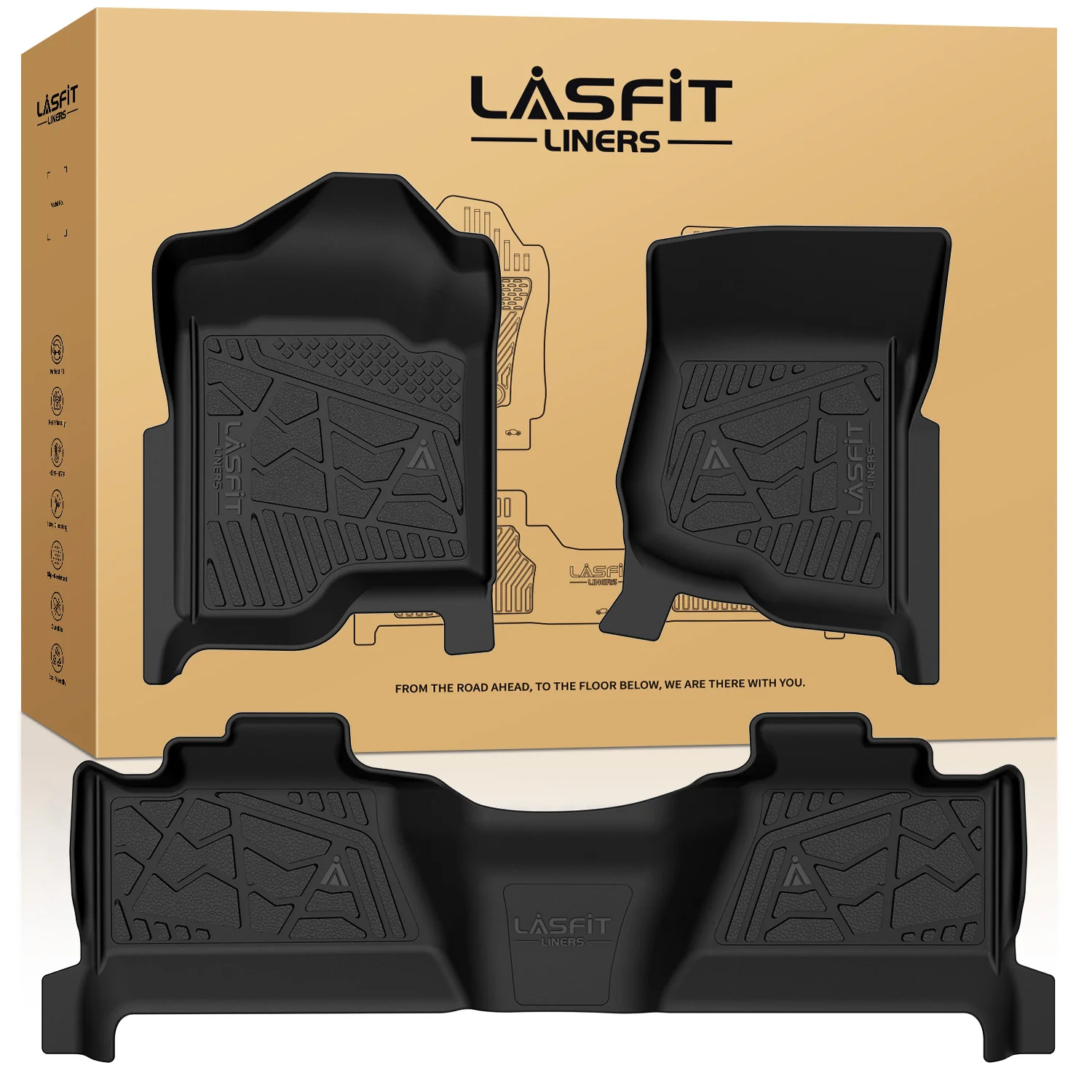 Fit for 2007-2014 Chevrolet Silverado 2500HD 3500HD Crew Cab Floor Mats, Fit Bucket Seat & Gas Only - Image 9