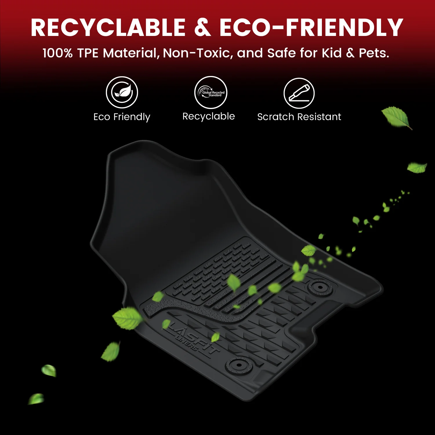 Fit for 2013-2018 Ram 1500 All-Weather 1st & 2nd row Floor Mats, Fit Carpet Floor Only - Image 26