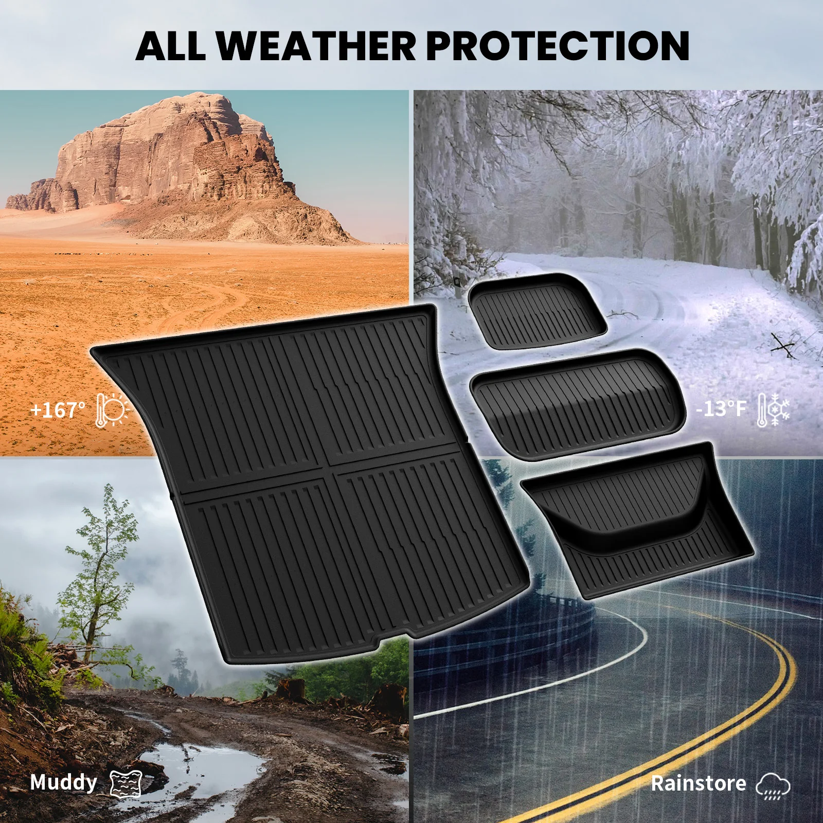 Fit for 2026 Tesla Model Y Floor Mats or Cargo or Frunk Liner or Trunk Well or Seatback Mats - Image 28