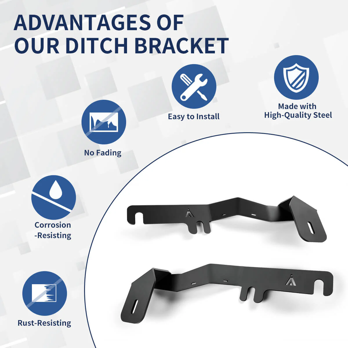 Fit For Ford F-150 2015-2023 Low Profile Ditch Light Brackets | LASFIT - Image 2