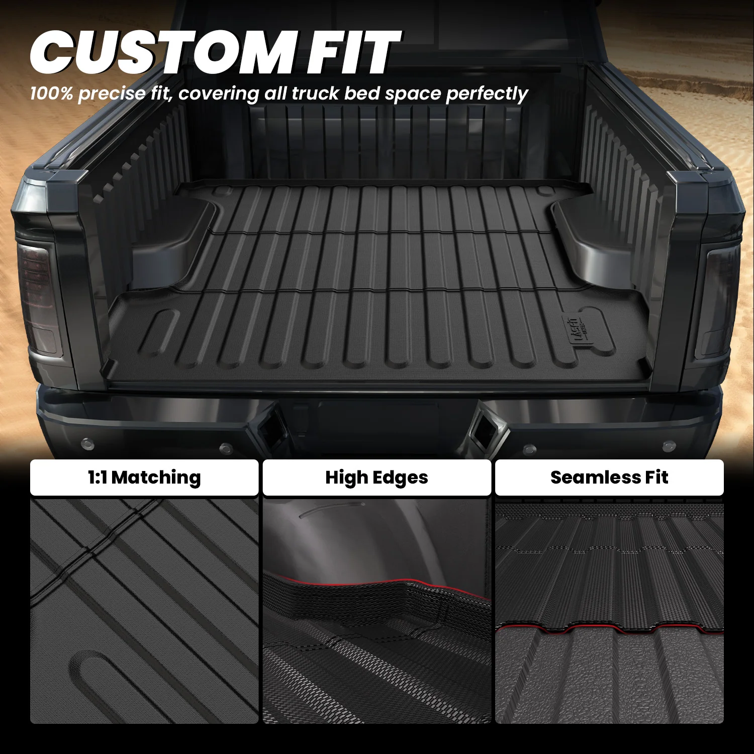 Fit for 2006-2018 Ram 1500 Heavy Duty Bed Mat or Tailgate Mat - Image 14