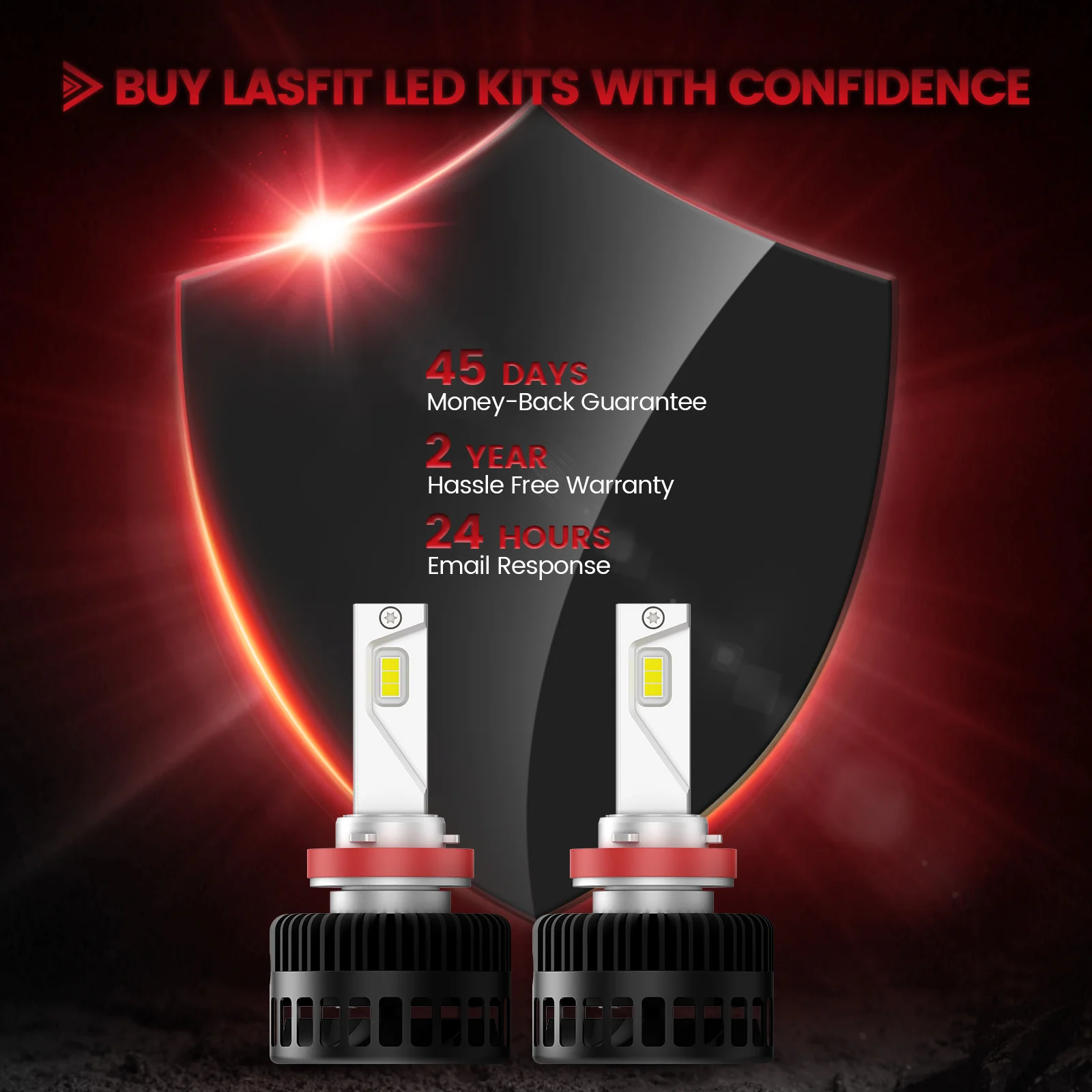 Fit for Ford Escape 2014-2016 Custom H11 LED Bulbs with Dust Cover | Pro-DC Series - Image 9