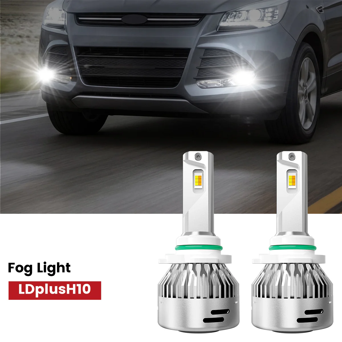Fit for 2014-2016 Ford Escape Custom H11 LED Bulbs w/Dust Cover Exterior Lights - Image 15