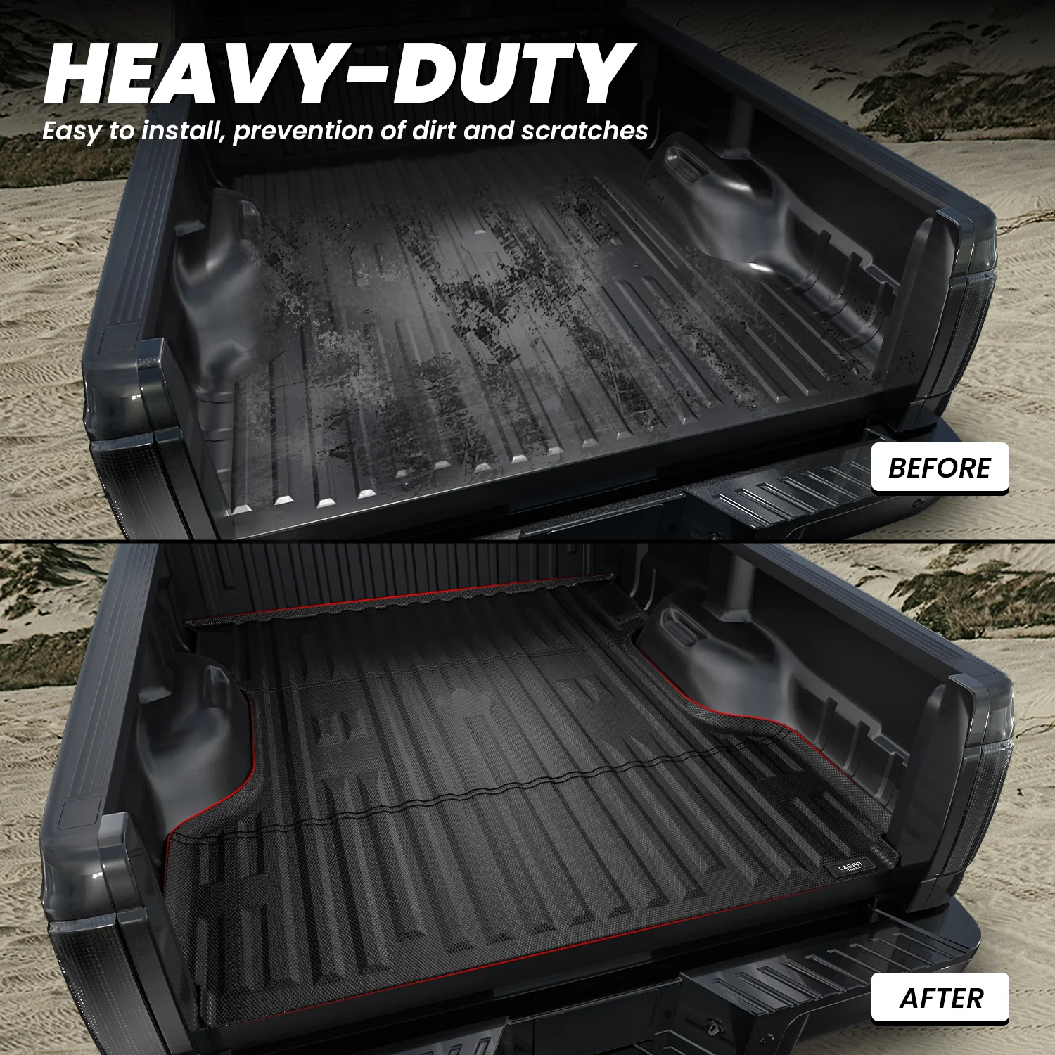 Fit for 2009-2016 Ford F-250 F-350 F-450 6.75FT(81") Heavy Duty Truck Bed Mat, Not Fit Drop-in liners - Image 5