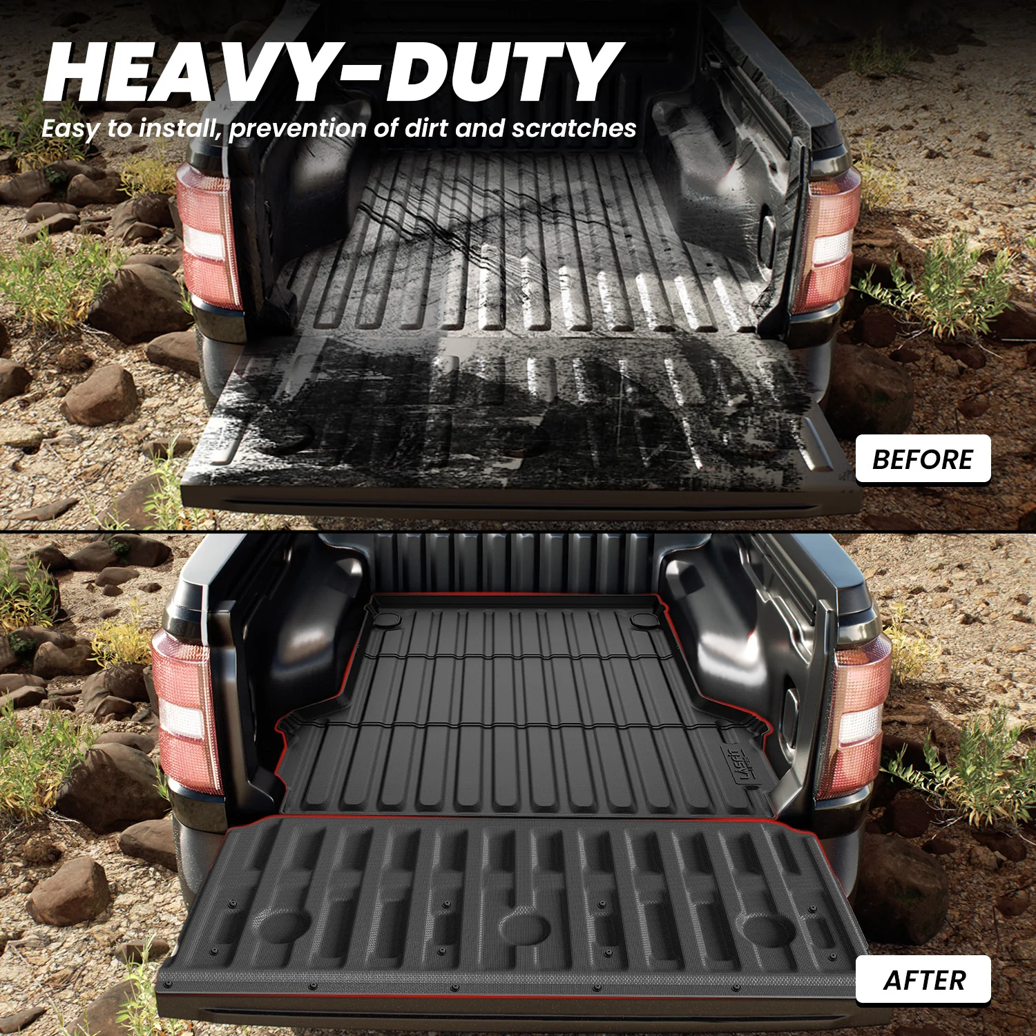Fit for 2022-2026 Ford Maverick 4.5FT(54.4" ) Heavy Duty Truck Bed Mat or Tailgate Mat - Image 20