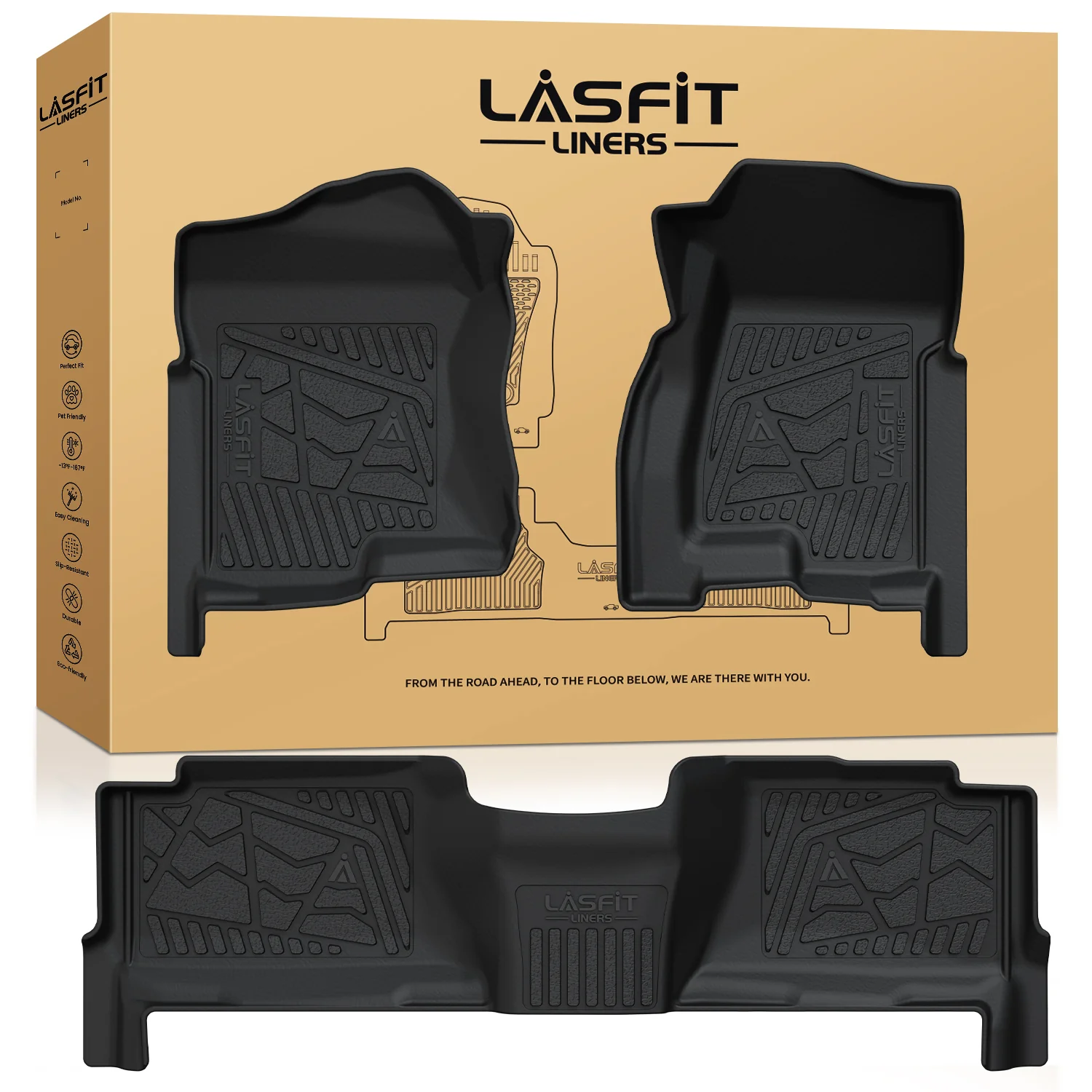 Fit for 2007-2013 GMC Sierra 1500 Crew Cab Floor Mats, Fit Bucket Seat & Gas Only - Image 19