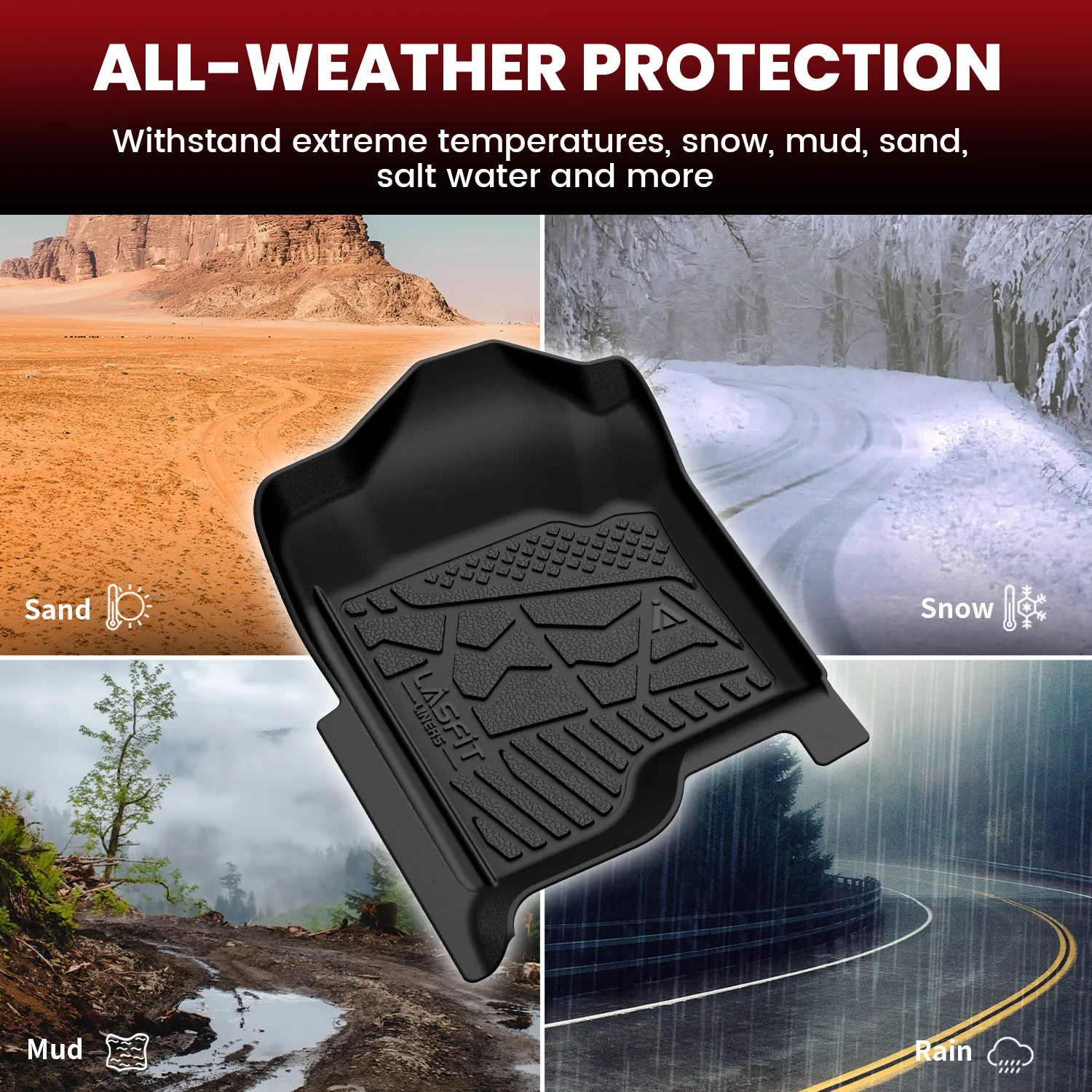 Fit for 2007-2014 GMC Sierra HD 2500 3500 Crew Cab Floor Mats, Fit Bucket Seat & Gas Only - Image 5