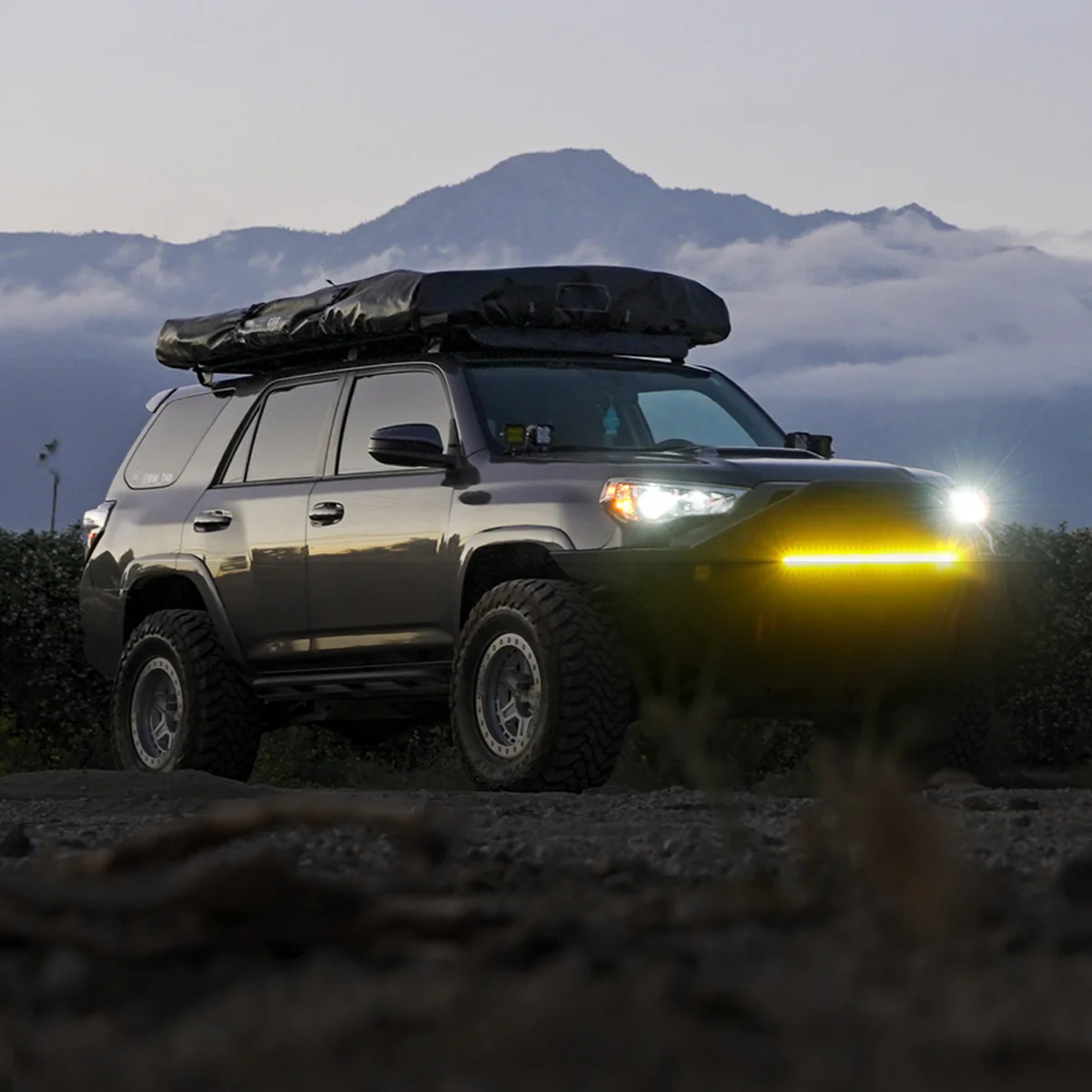Lasfit 52" Off-Road LED Amber Light Bar With Slim Single Row Combo Flood Spot Design | Roof Rack Windshield Mount - Image 6