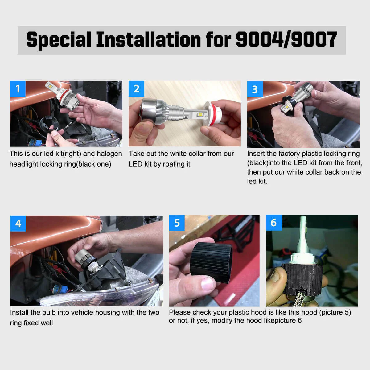130W 9007 HB5 LS Plus Series | 13,000LM 6000K LED Bulbs - Image 6