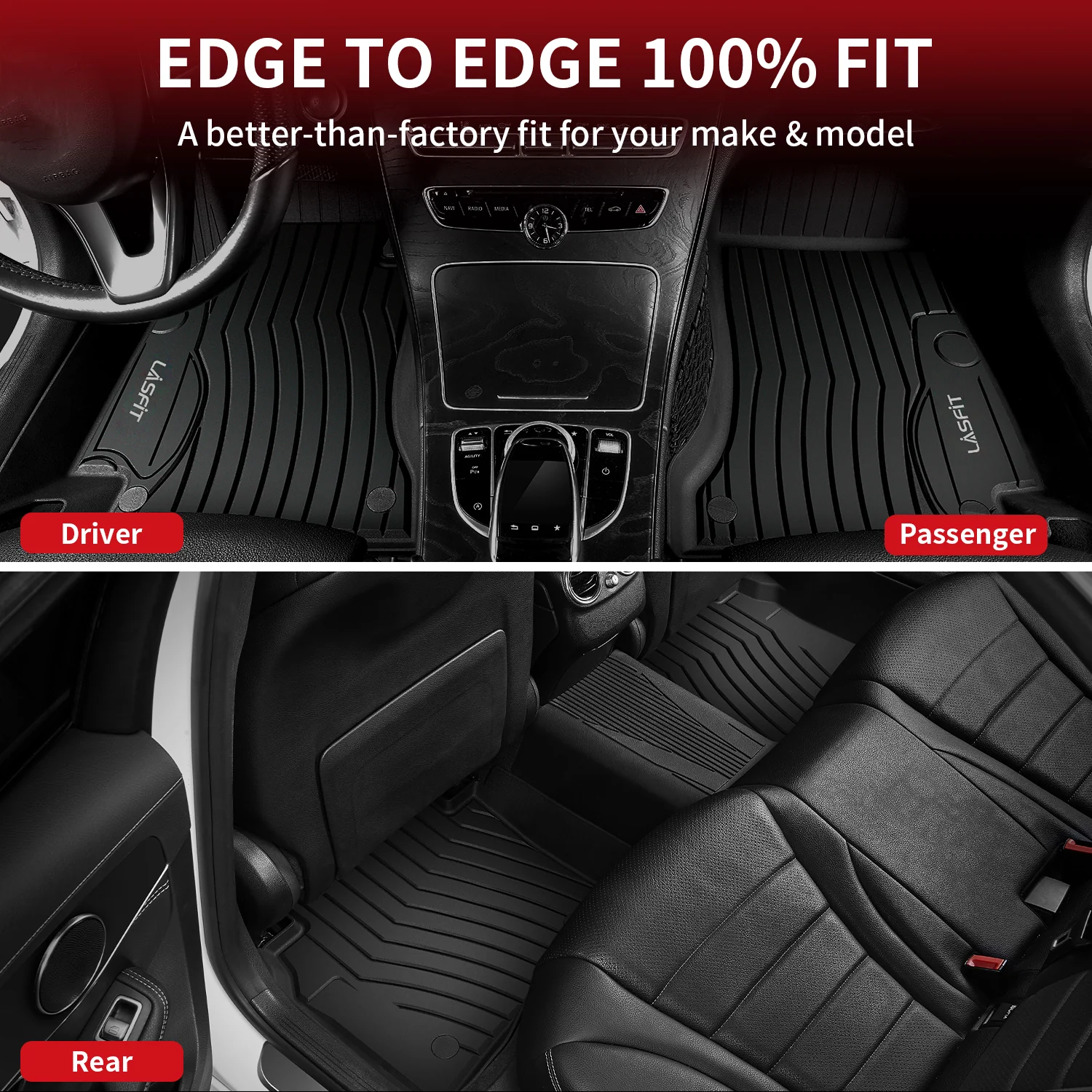 Fit for 2015-2021 Mercedes-Benz C-Class Floor Mats, Fit Sedan ONLY - Image 4