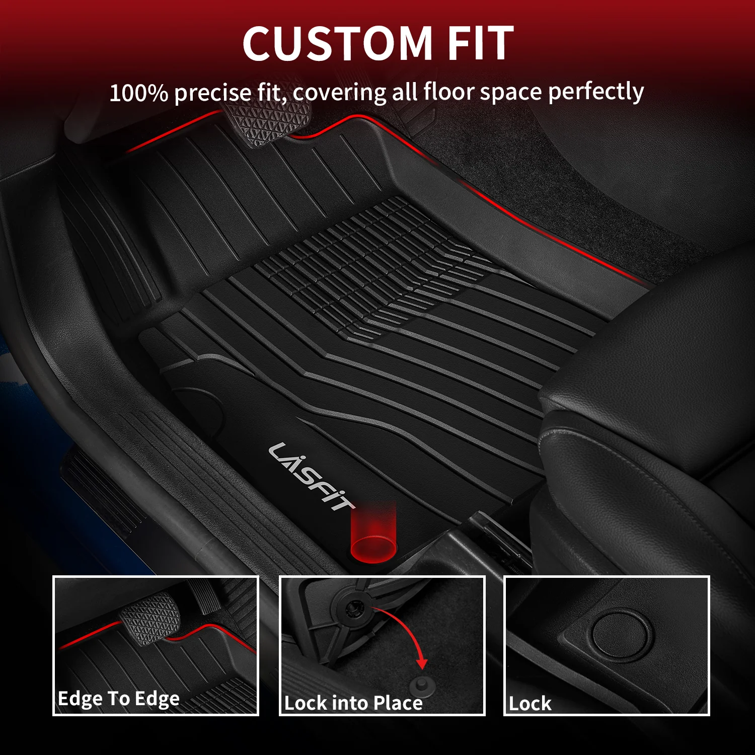 Fit for 2020-2026 Mercedes Benz GLB Custom Floor Mats TPE Material 1st & 2nd Row - Image 2