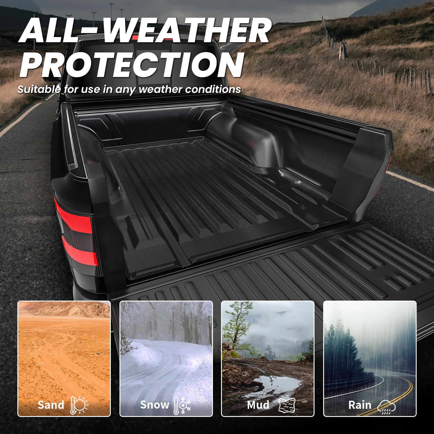 Fit for 2022-2026 Nissan Frontier Heavy Duty Custom Truck Bed Mat or Tailgate Mat, Not Fit Drop-in liners - Image 4