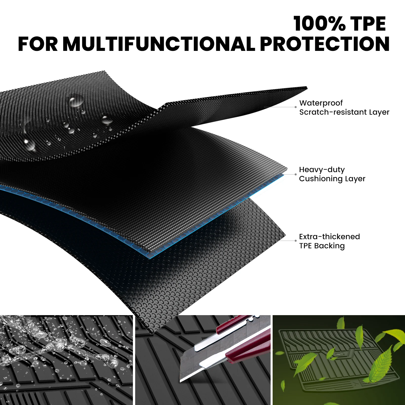Fit for 2021-2026 Nissan Rogue TPE Material Floor Mats or Cargo Mat, Not for Sport - Image 33