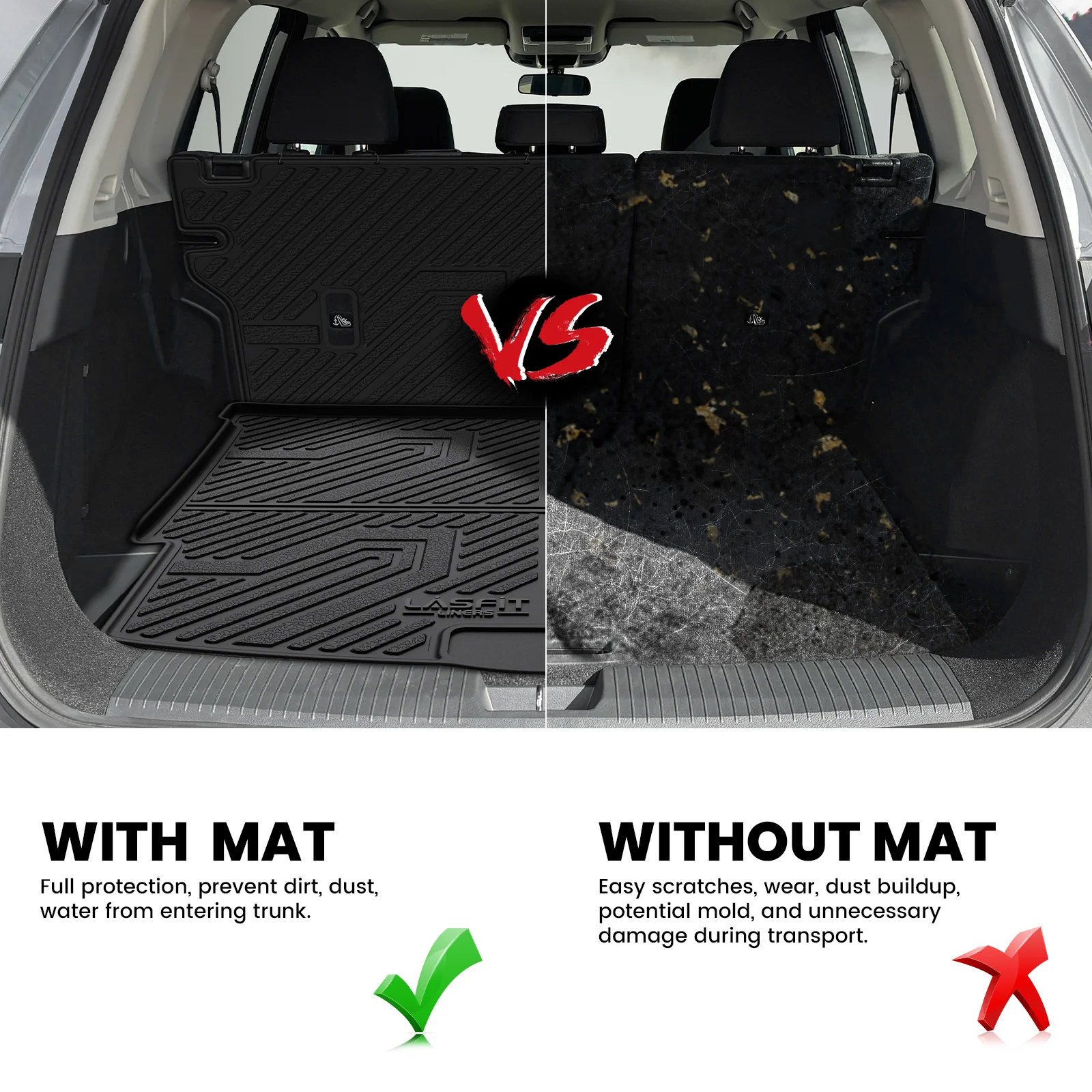 Fit for 2021-2026 Nissan Rogue TPE Material Floor Mats or Cargo Mat, Not for Sport - Image 38