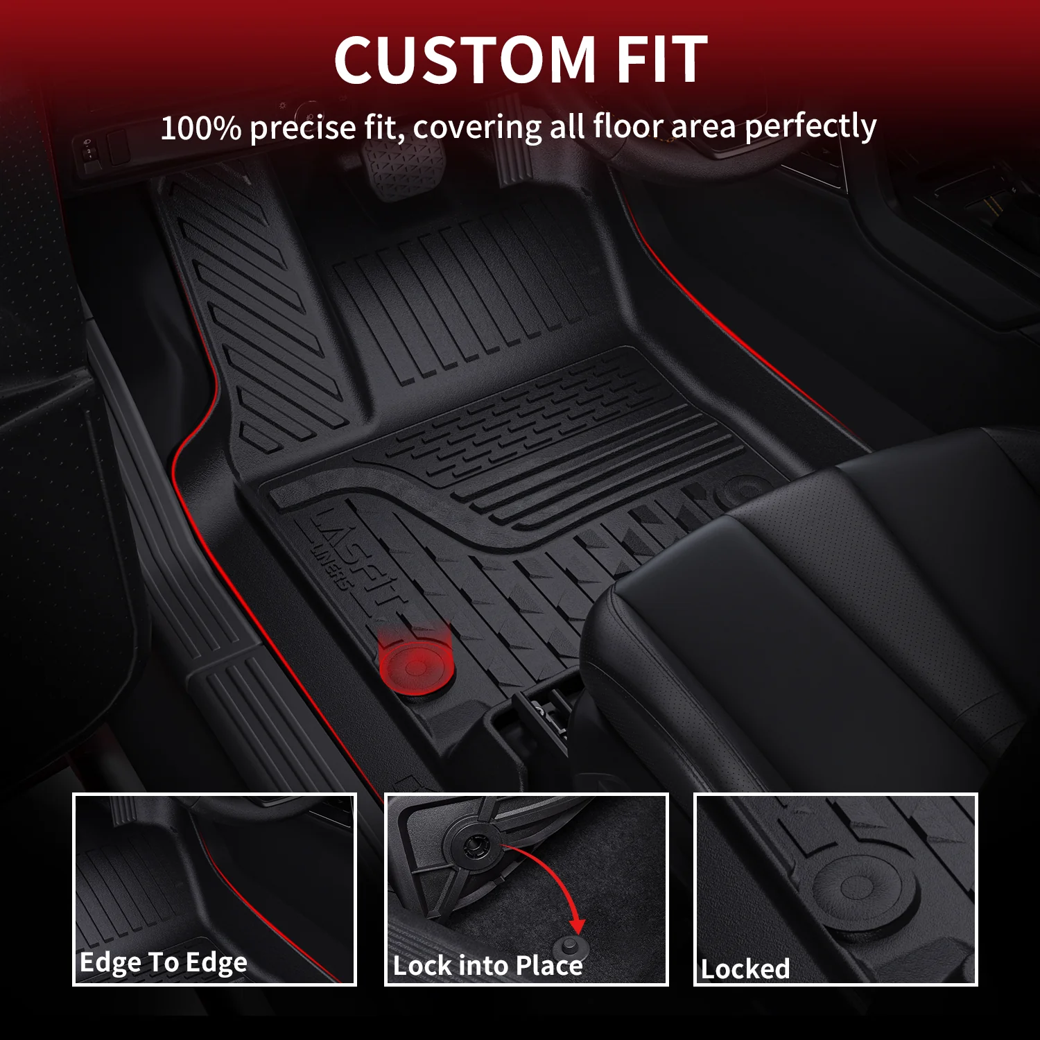 Fit for 2025-2026 Ram 1500 All-weather Floor Mats With Bucket Seating Only - Image 5