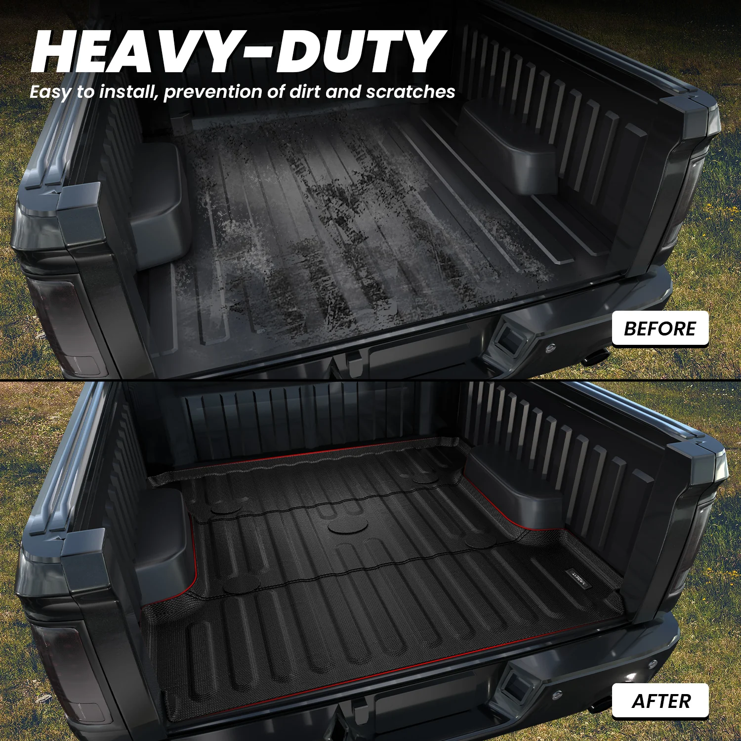 Fit for 2006-2018 Ram 1500 Heavy Duty Bed Mat or Tailgate Mat - Image 10