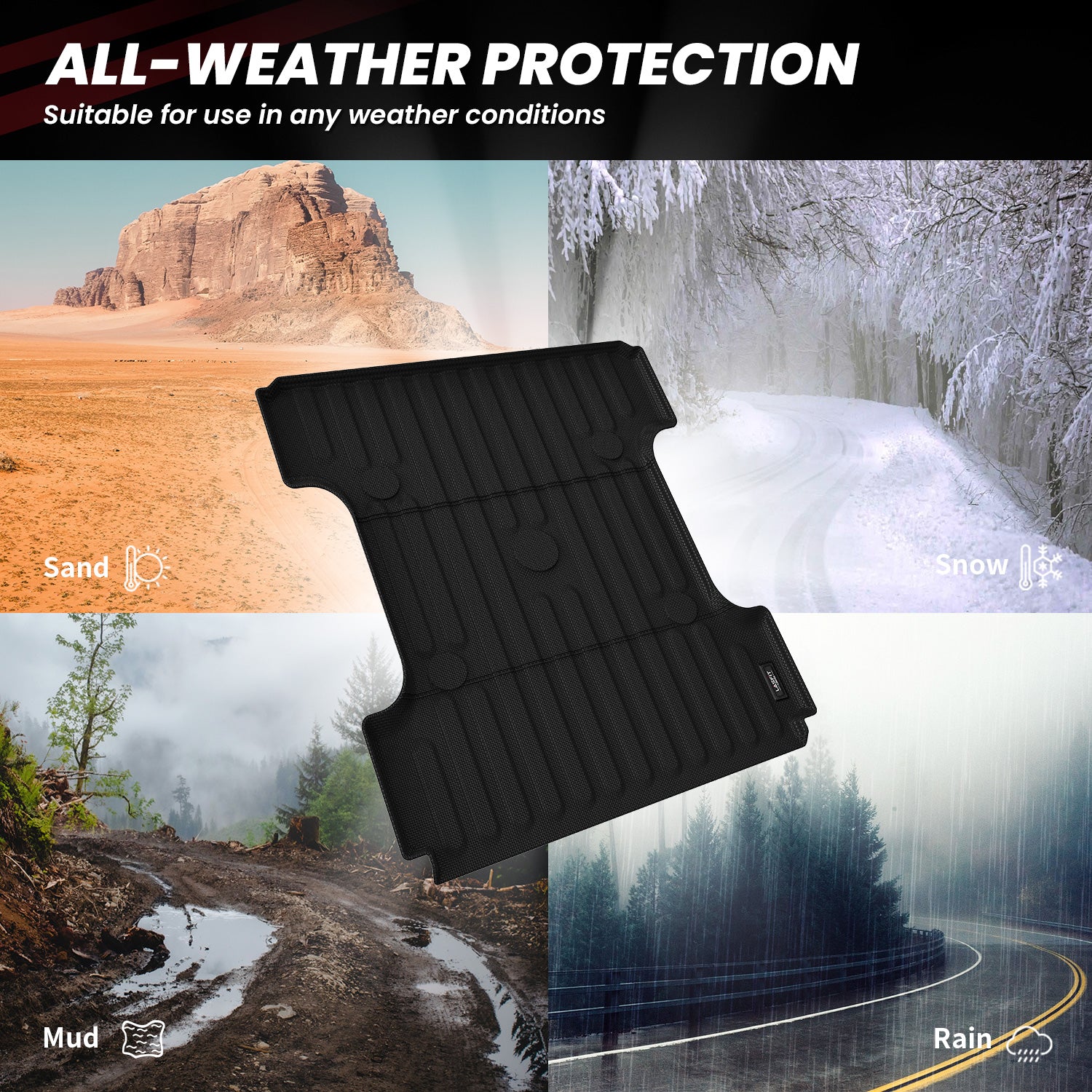 Fit for 2006-2018 Ram 1500 Heavy Duty Bed Mat or Tailgate Mat - Image 5