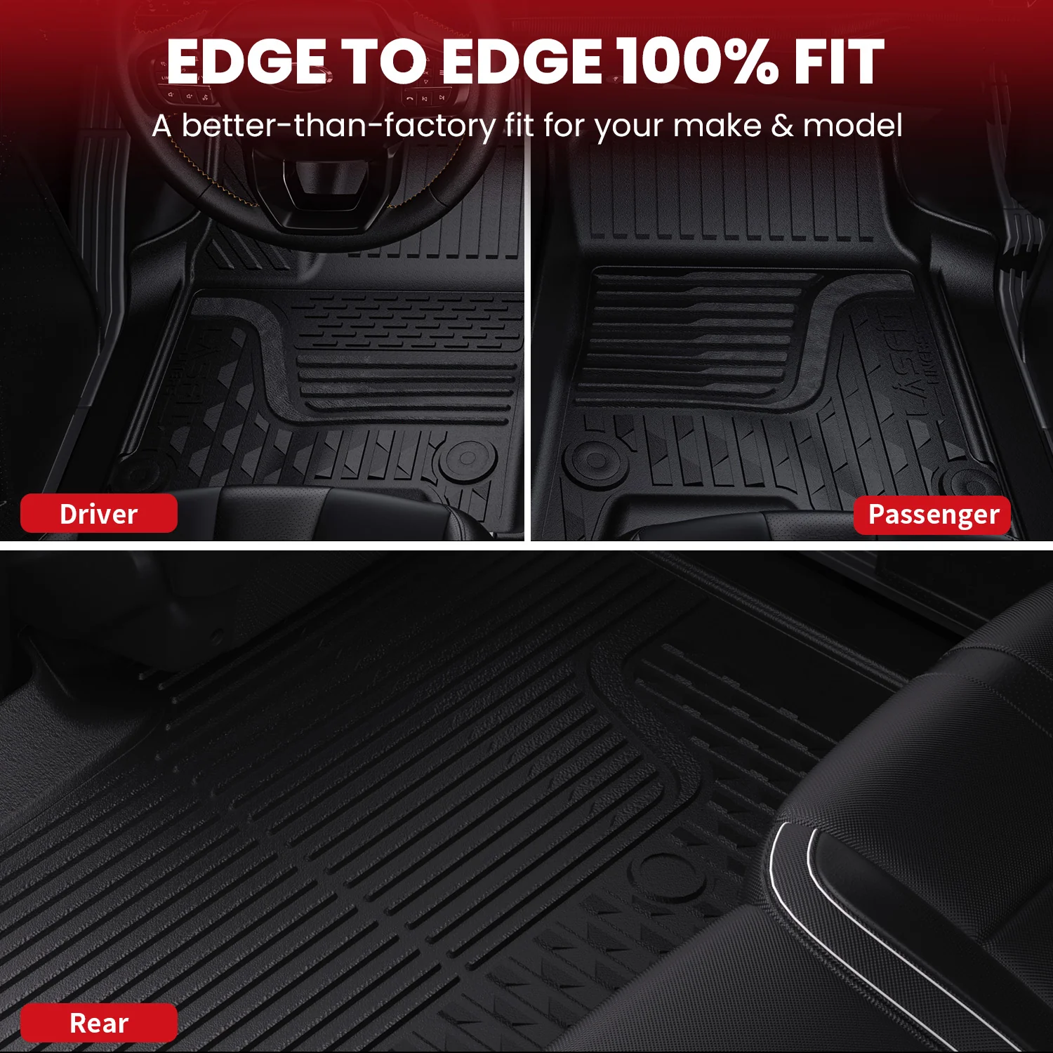 Fit for 2019-2024 Ram 1500 1st & 2nd Floor Mats, Only Fit Carpet Floor, Don't Fit Classic Model - Image 21