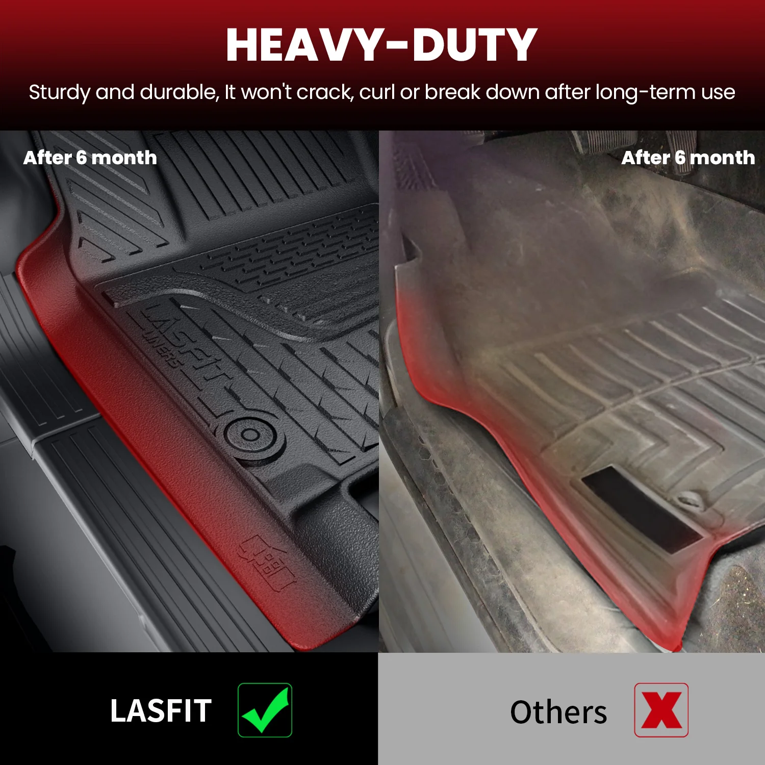 Fit for 2019-2024 Ram 1500 1st & 2nd Floor Mats, Only Fit Carpet Floor, Don't Fit Classic Model - Image 50
